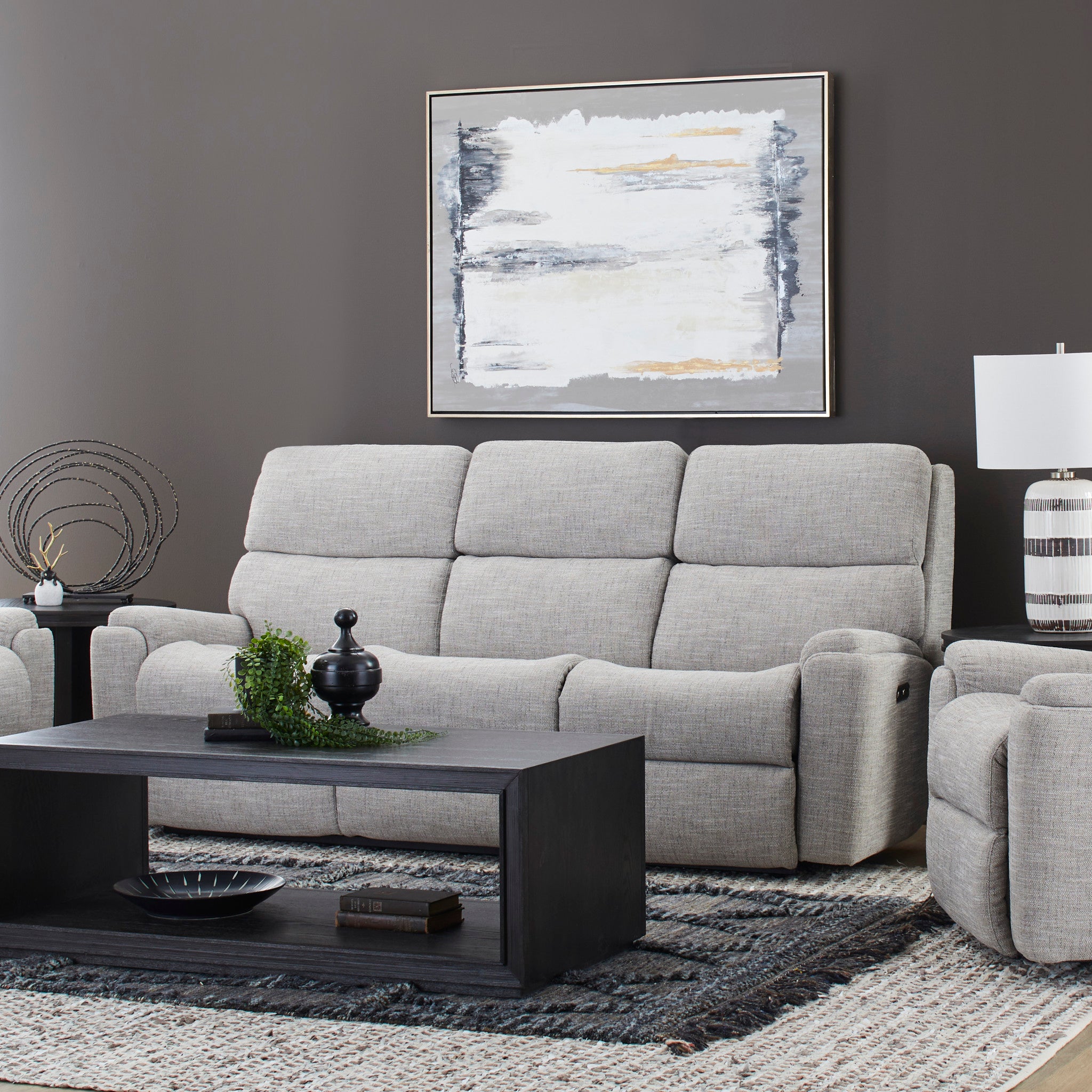 Rio Fabric Power Reclining Sofa with Power Headrests 3 Rio Fabric Power Reclining Sofa with Power Headrests