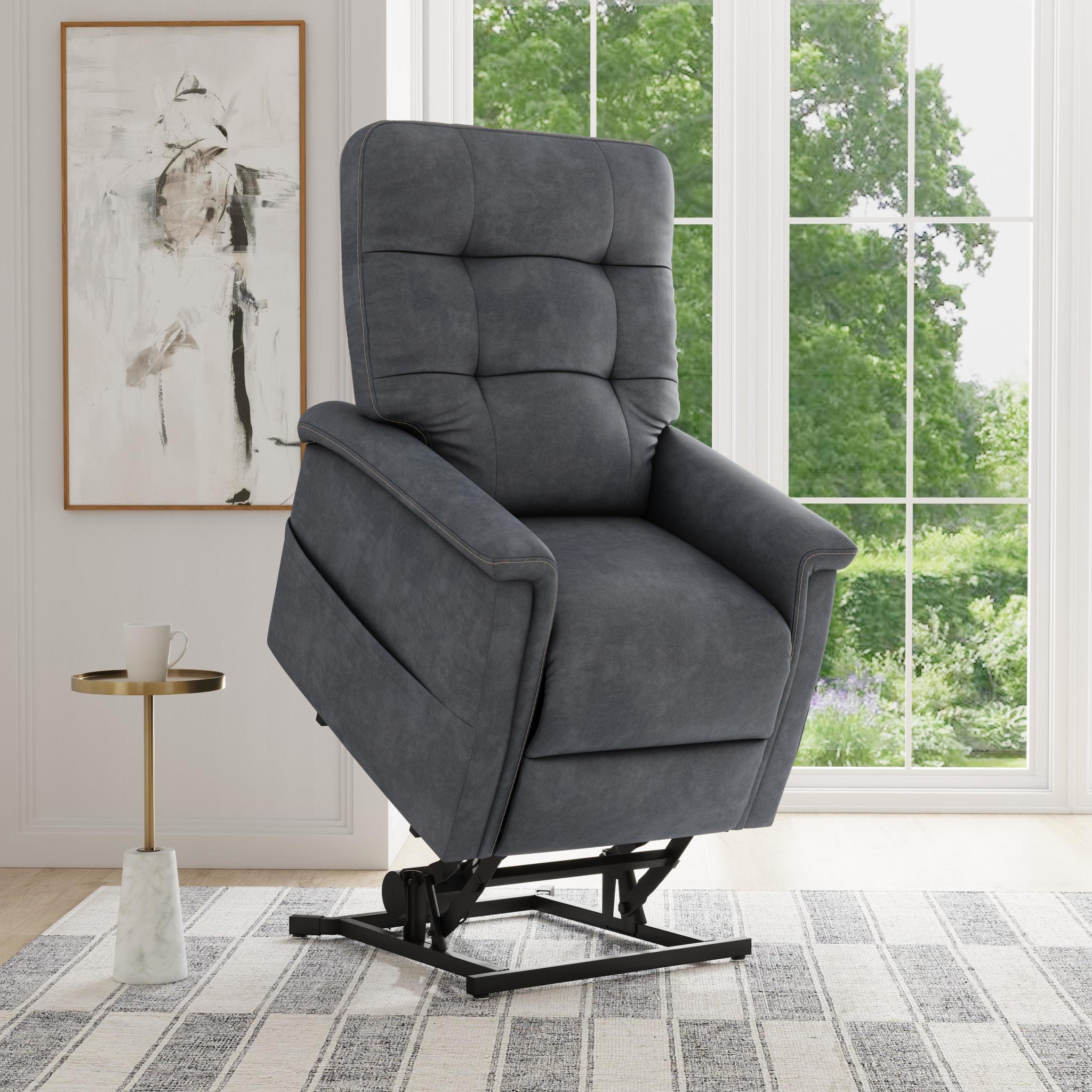 Diana Slate Fabric Power Lift Recliner 3 Diana Slate Fabric Power Lift Recliner