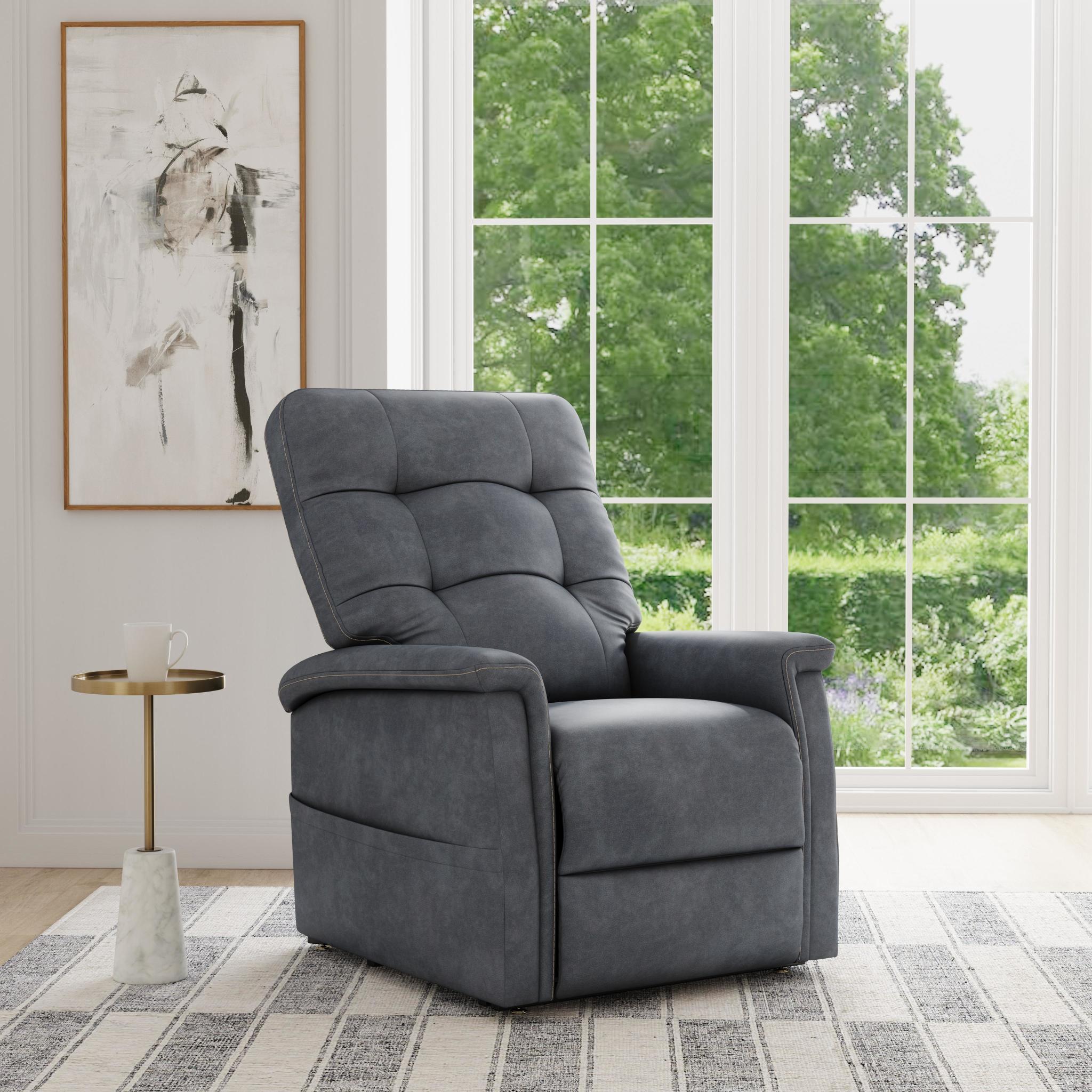 Diana Slate Fabric Power Lift Recliner 6 Diana Slate Fabric Power Lift Recliner