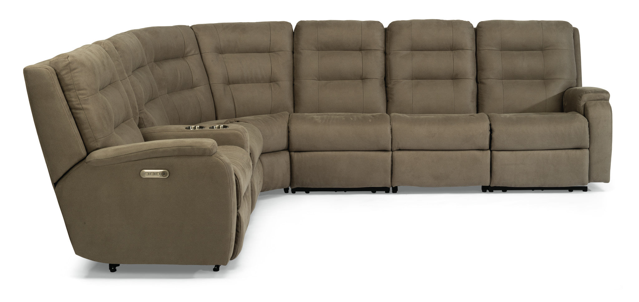 Arlo Fabric Power Reclining Sectional with Power Headrests & Lumbar 3 Arlo Fabric Power Reclining Sectional with Power Headrests & Lumbar