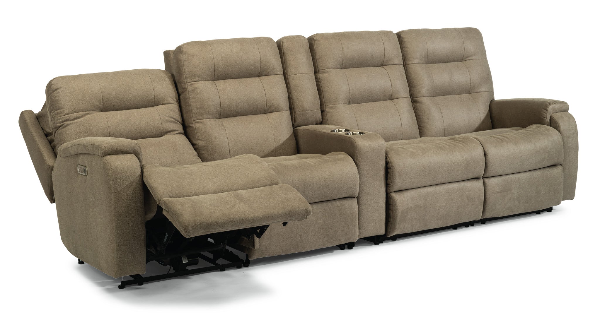Arlo Fabric Power Reclining Sectional with Power Headrests & Lumbar 4 Arlo Fabric Power Reclining Sectional with Power Headrests & Lumbar