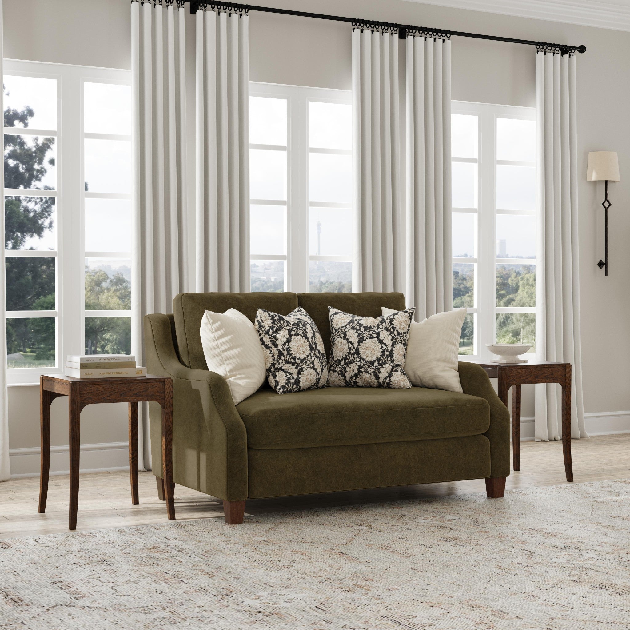 Gianna Fabric Bench Loveseat 3 Gianna Fabric Bench Loveseat