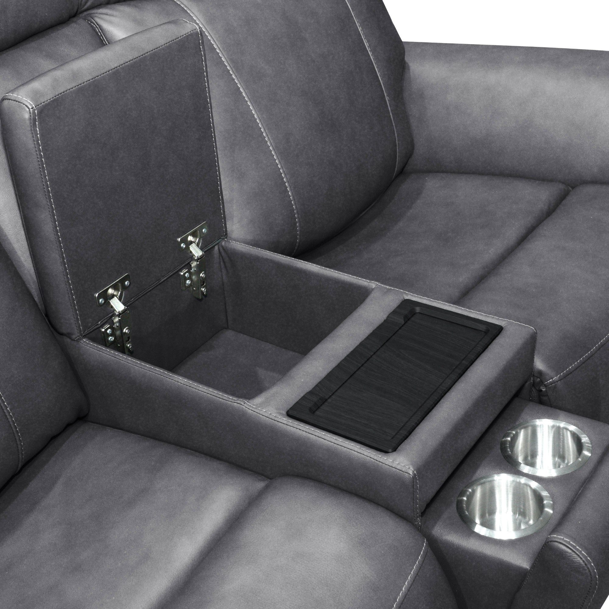 Amelia Charcoal Leather Slumberland Exclusive 12 Amelia Charcoal Leather Slumberland Exclusive