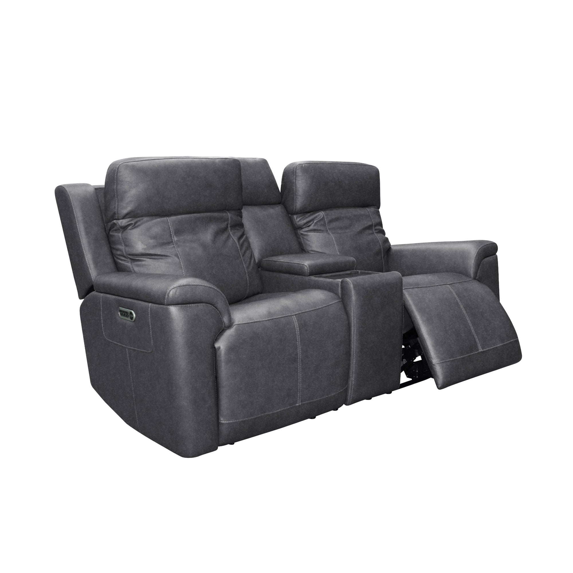 Amelia Charcoal Leather Slumberland Exclusive 7 Amelia Charcoal Leather Slumberland Exclusive