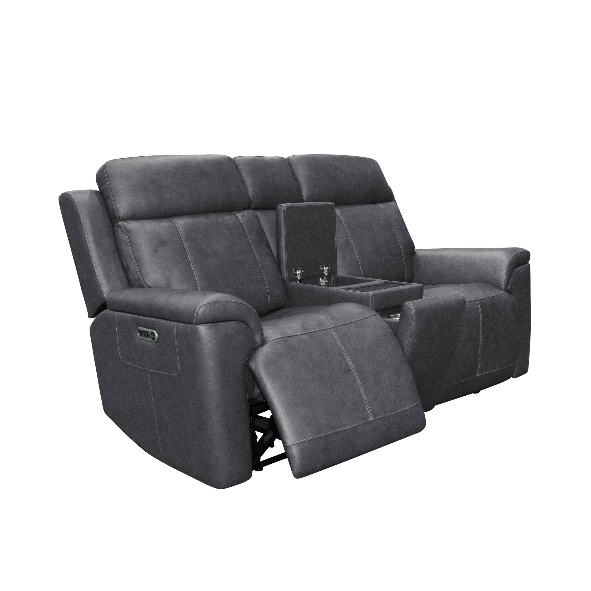 Amelia Charcoal Leather Slumberland Exclusive 9 Amelia Charcoal Leather Slumberland Exclusive