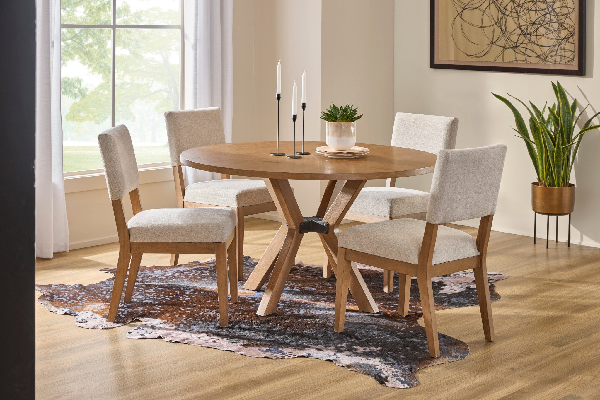 Millwork Brown Round Dining Table 11 Millwork Brown Round Dining Table