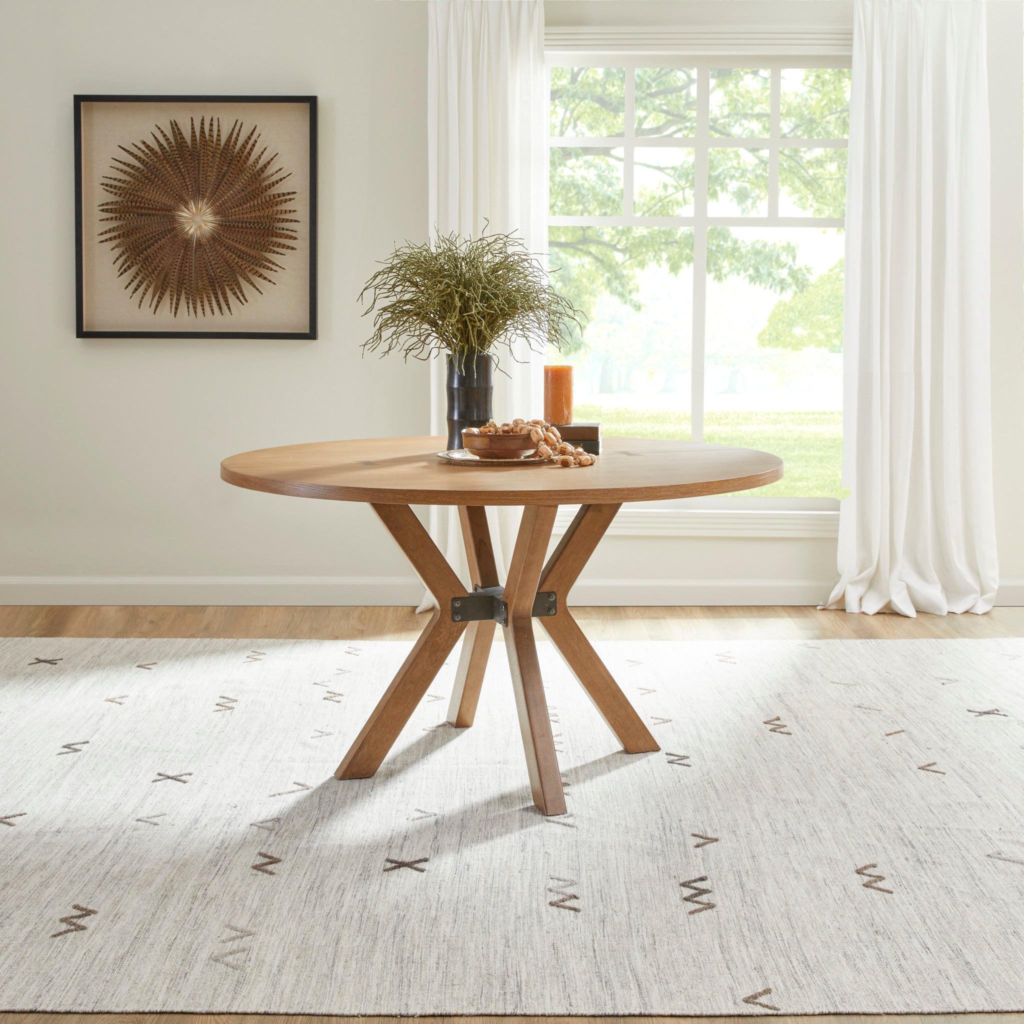 Millwork Brown Round Dining Table 3 Millwork Brown Round Dining Table