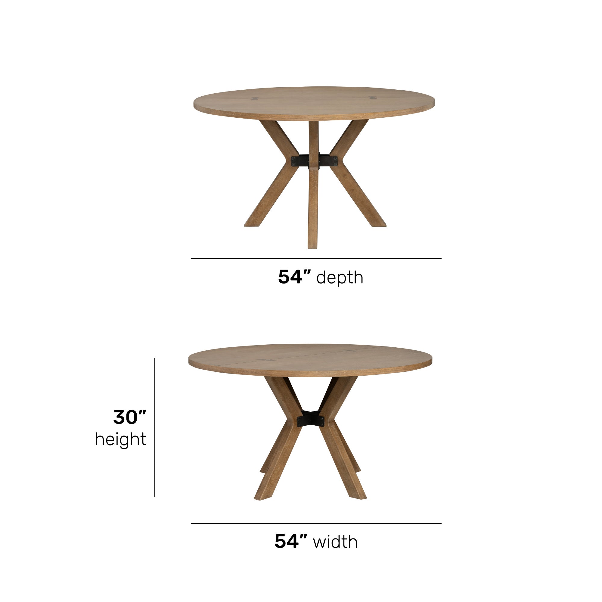 Millwork Brown Round Dining Table 5 Millwork Brown Round Dining Table