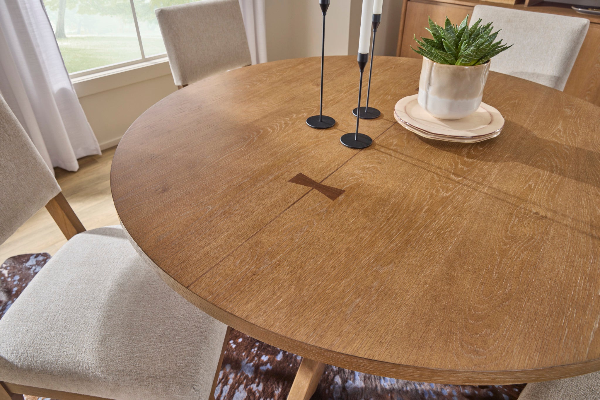 Millwork Brown Round Dining Table 7 Millwork Brown Round Dining Table