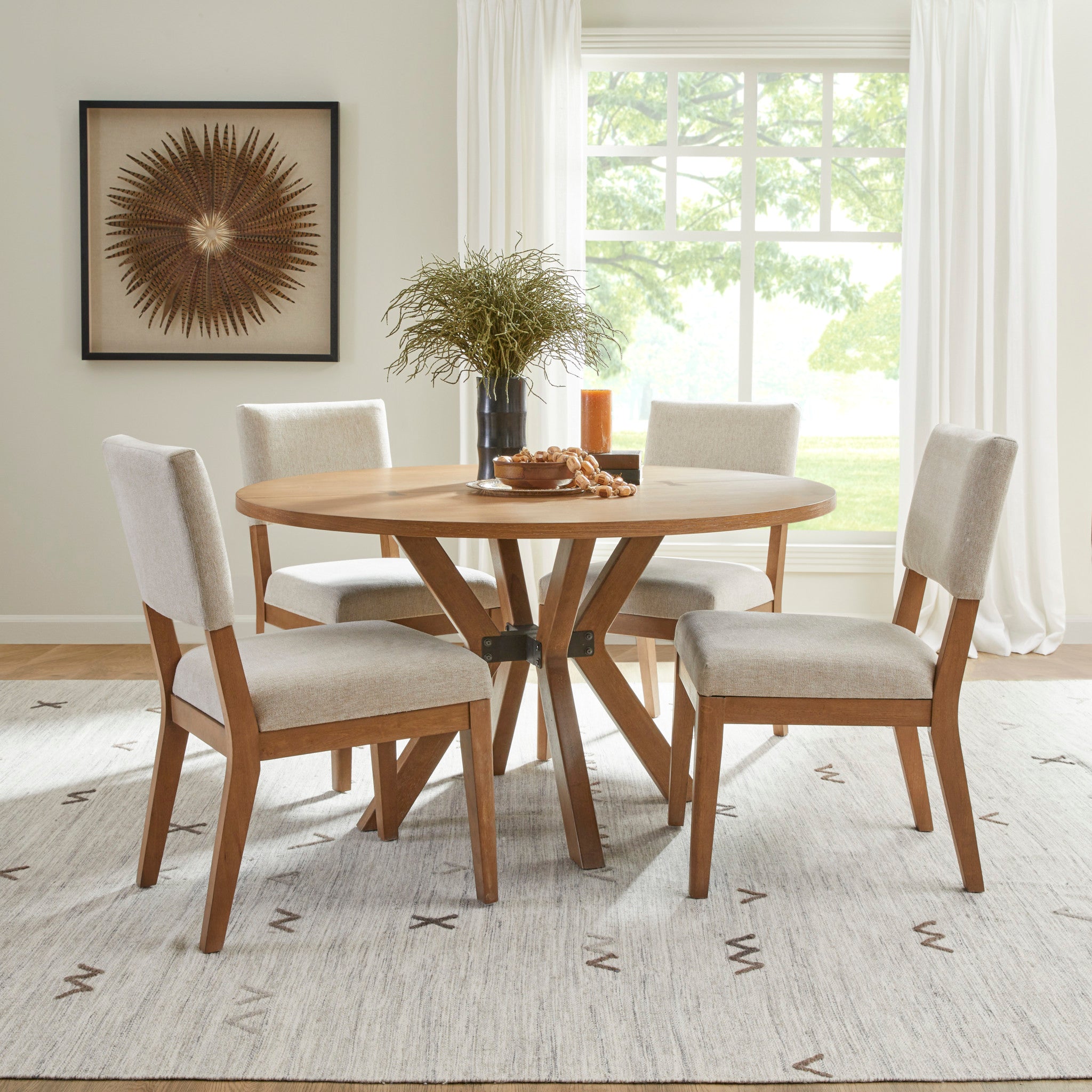 Millwork Brown Round Dining Table 9 Millwork Brown Round Dining Table
