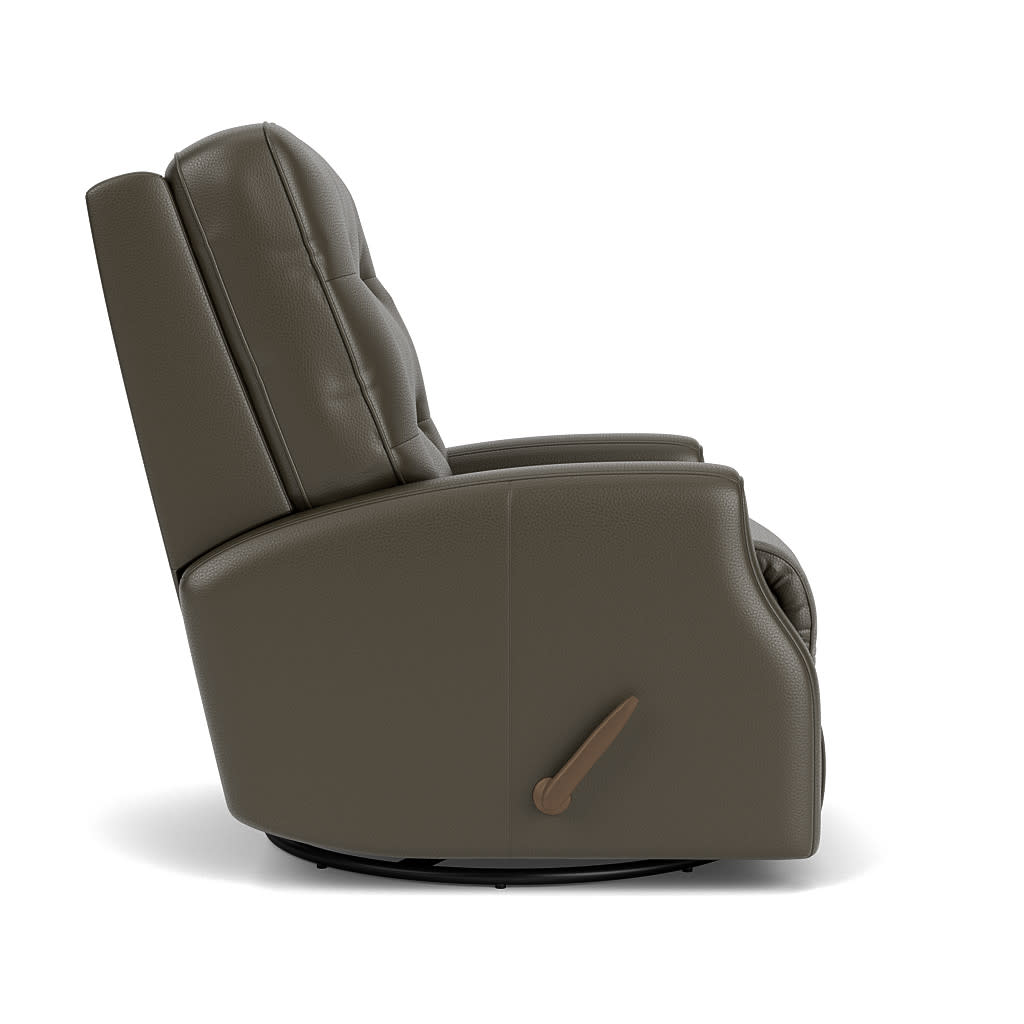 Devon Leather Swivel Gliding Recliner 4 Devon Leather Swivel Gliding Recliner