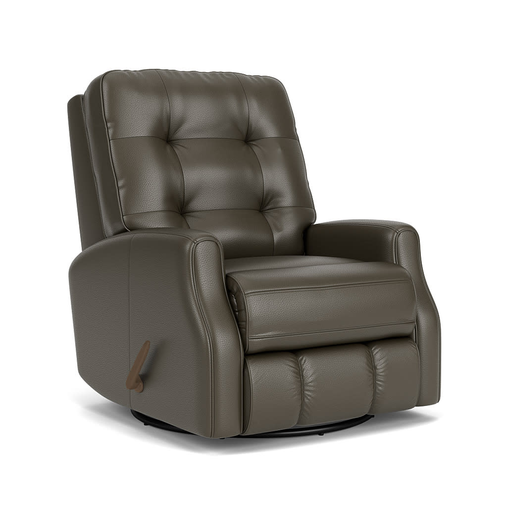 Devon Leather Swivel Gliding Recliner 5 Devon Leather Swivel Gliding Recliner