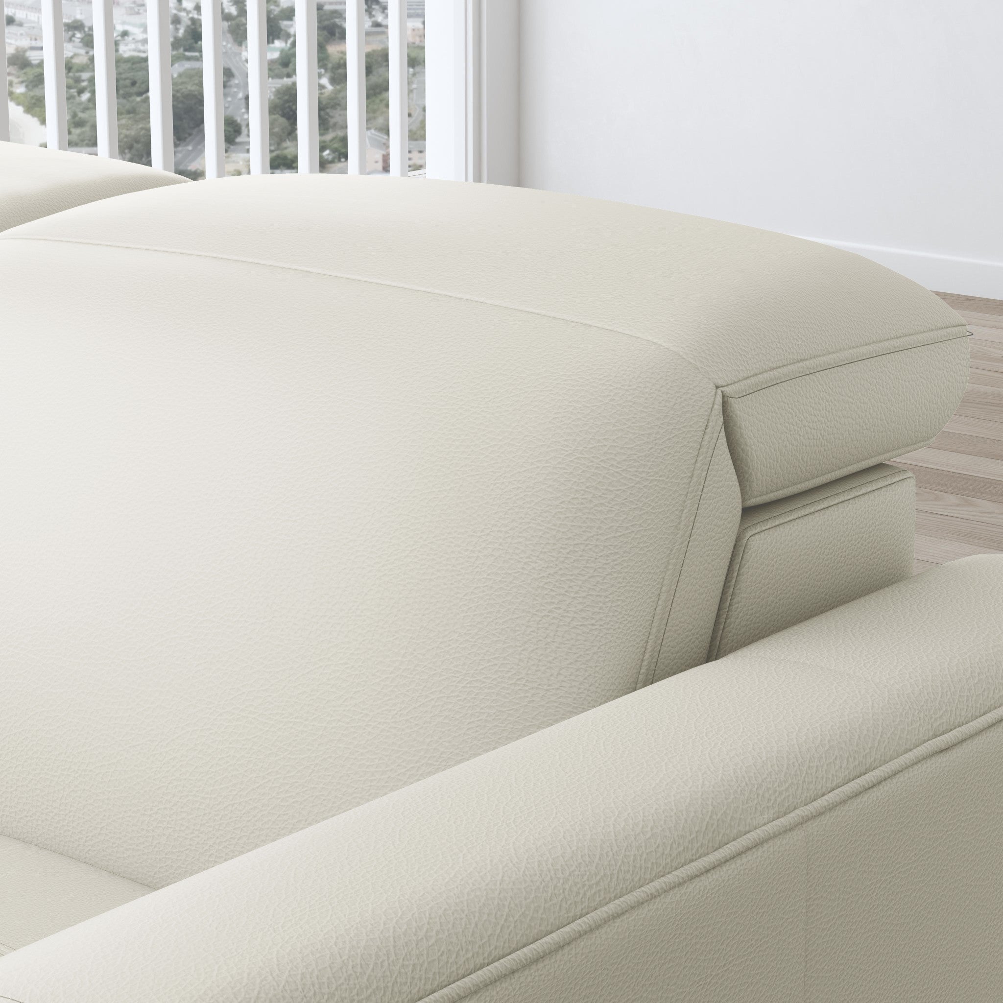Aurora Leather Power Reclining Sectional with Power Headrests 7 Aurora Leather Power Reclining Sectional with Power Headrests