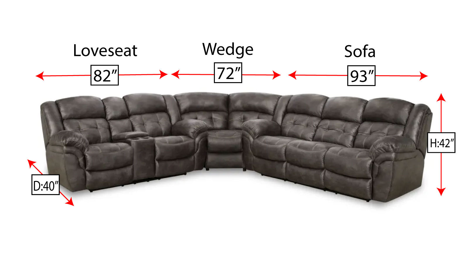 Marcelina Charcoal Manual Reclining Sectional 3 Marcelina Charcoal Manual Reclining Sectional