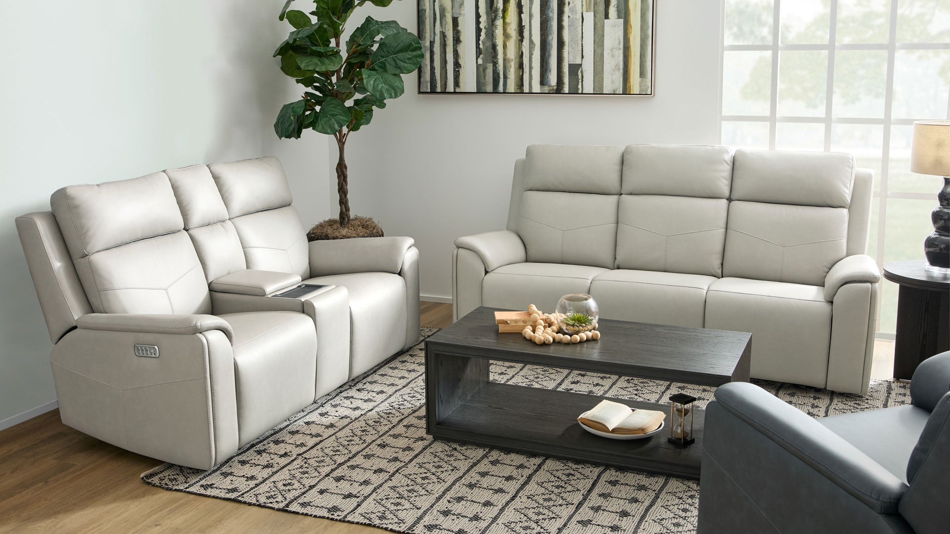 Thunderbird Dove Gray P5 Power Reclining Loveseat w/Massage, Heat, Lumbar, & Pillow Tilt 8 Thunderbird Dove Gray P5 Power Reclining Loveseat w/Massage, Heat, Lumbar, & Pillow Tilt