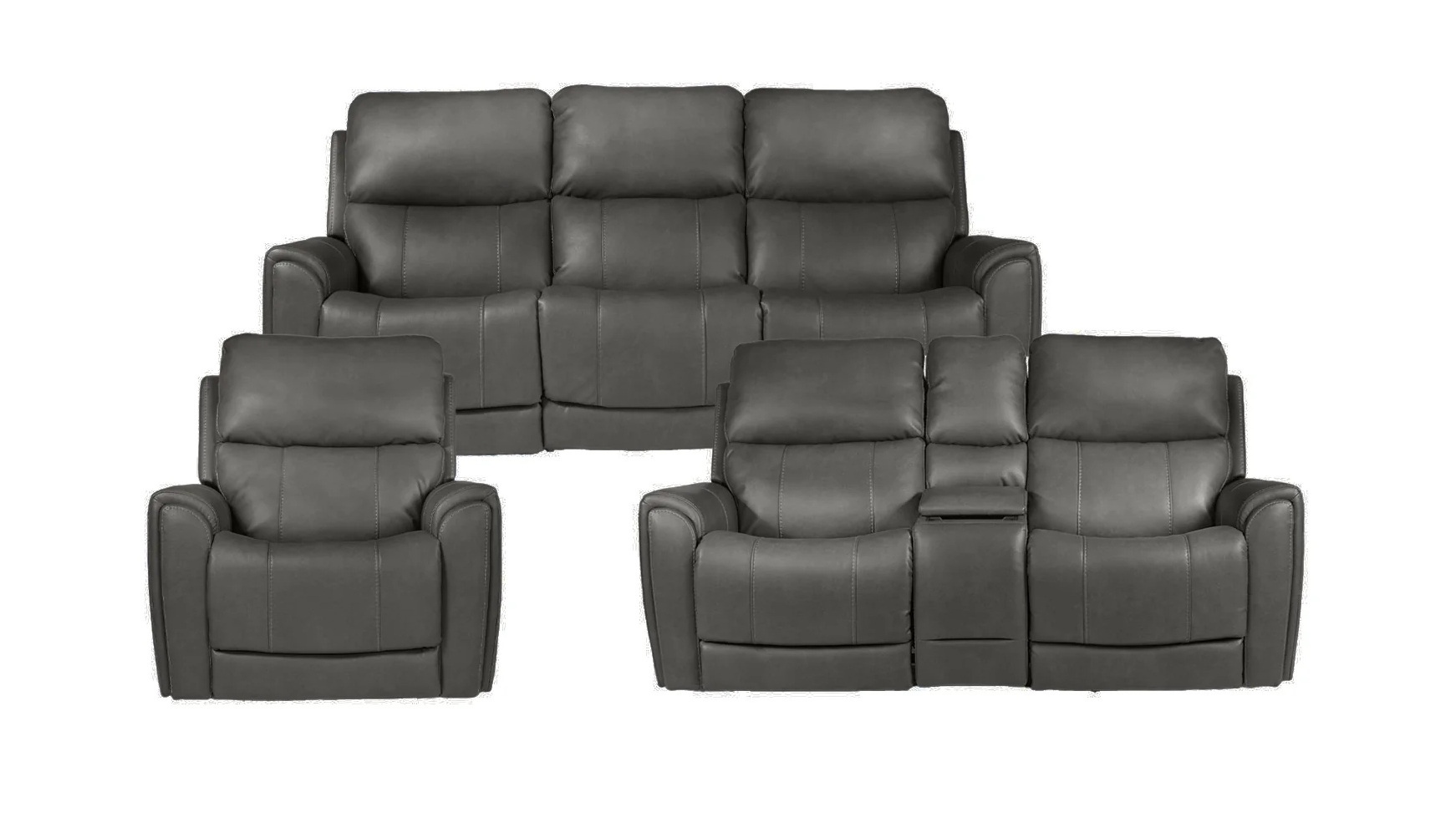 3 Pc Cougar Dark Grey P3 Power Reclining Group
