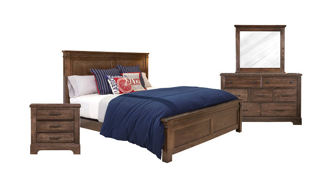3 Pc Mansion King Bedroom Set (King Bed, Dresser/Mirror, & Nightstand)