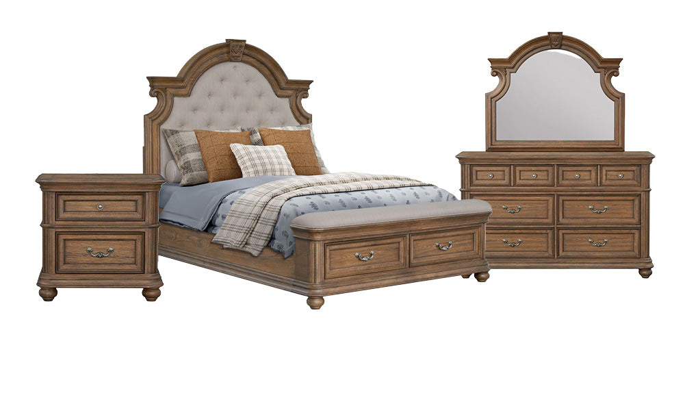 3 Pc Tanglewood King Bedroom Set (King Bed, Dresser/Mirror, & Nightstand)