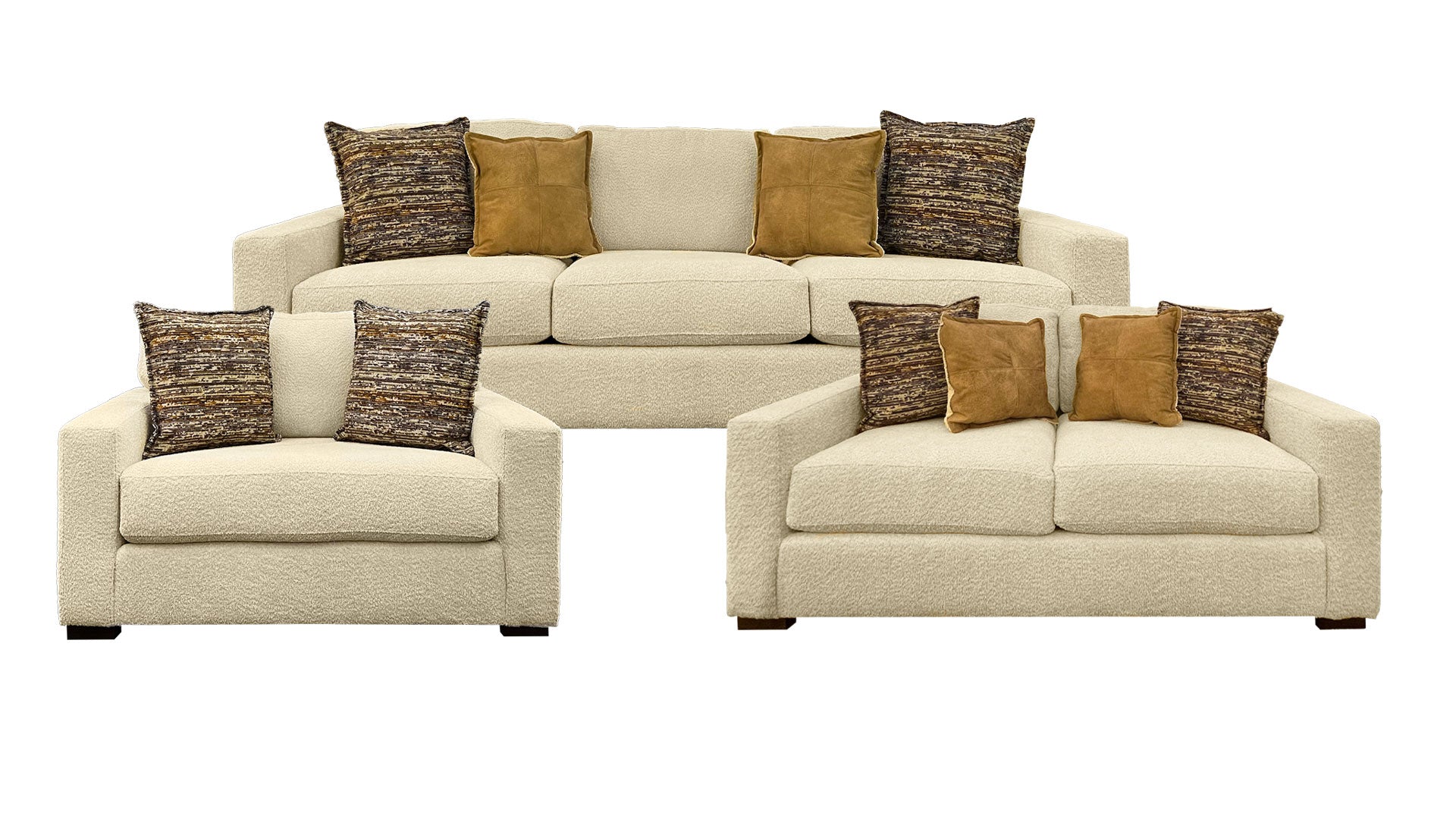 3pc Jennie Sofa, Loveseat & Chair