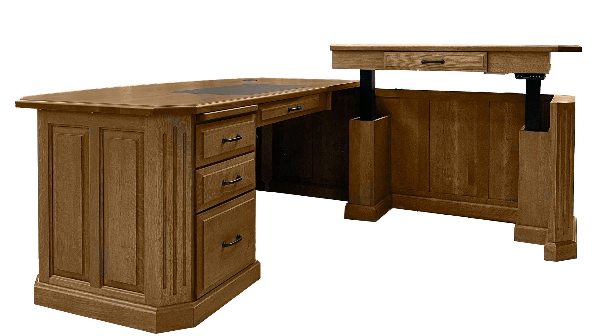 5th Avenue Power Adjustable L Shape Desk