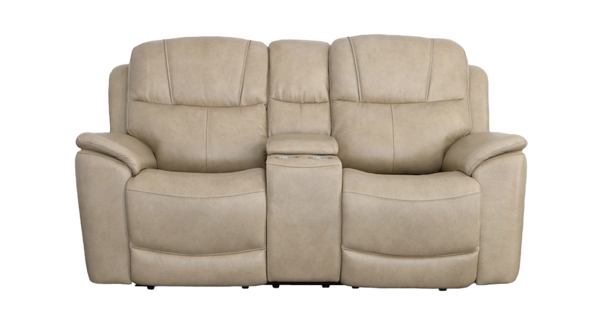 Adobe Leather P3 Power Reclining Loveseat w/Console