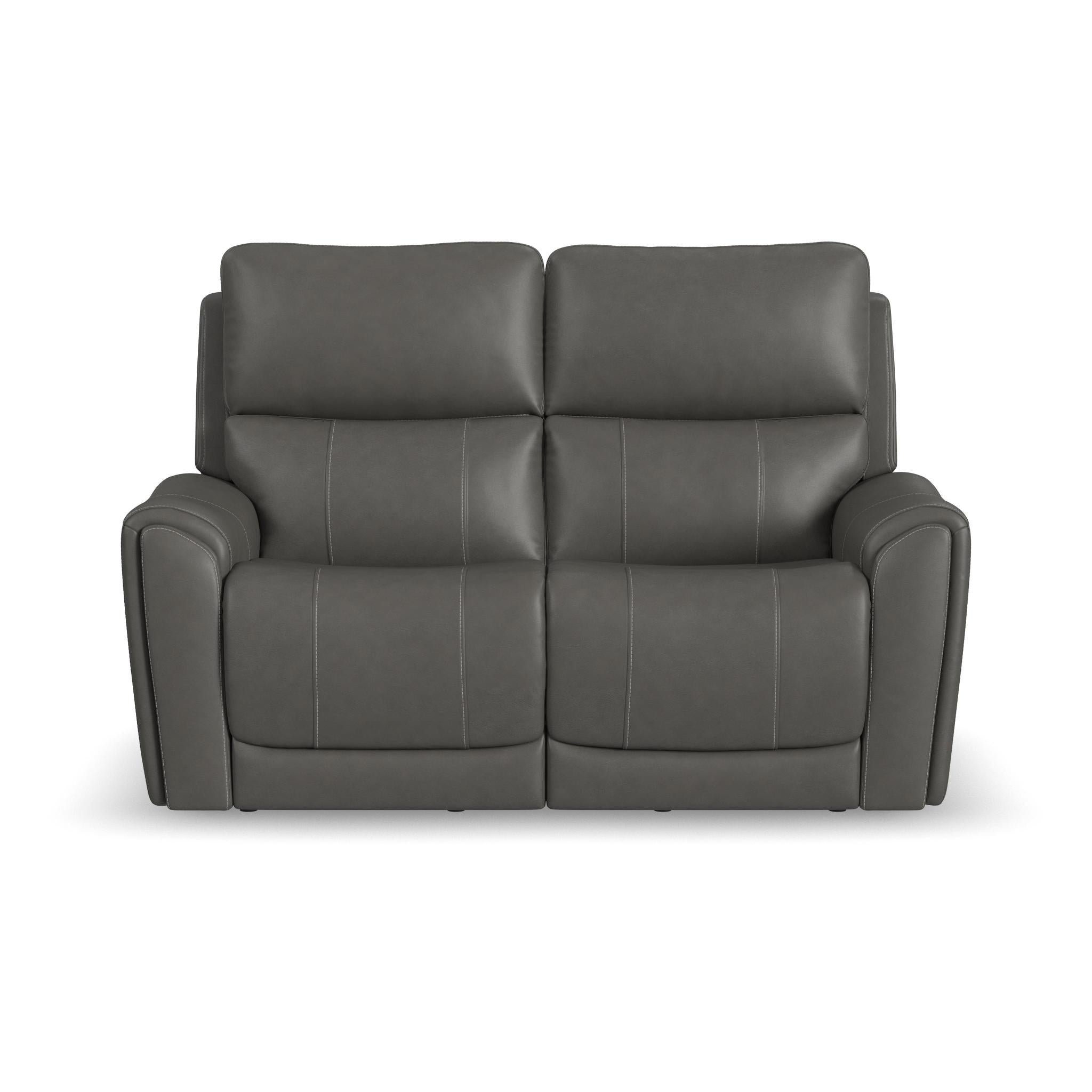 Calvin Smoke Fabric Power Reclining Loveseat with Power Headrests & Lumbar 4 Calvin Smoke Fabric Power Reclining Loveseat with Power Headrests & Lumbar