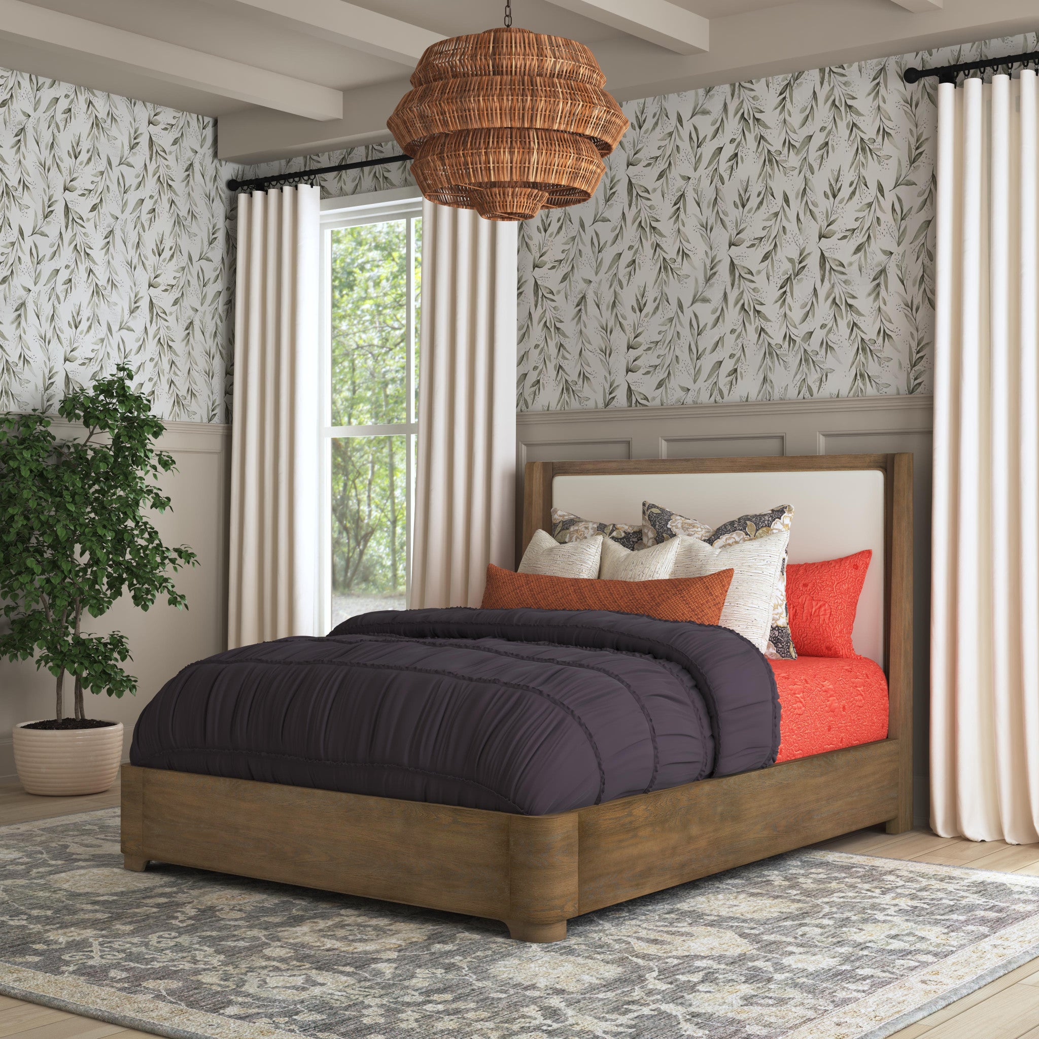 Normandy Queen Upholstered Bed 3 Normandy Queen Upholstered Bed