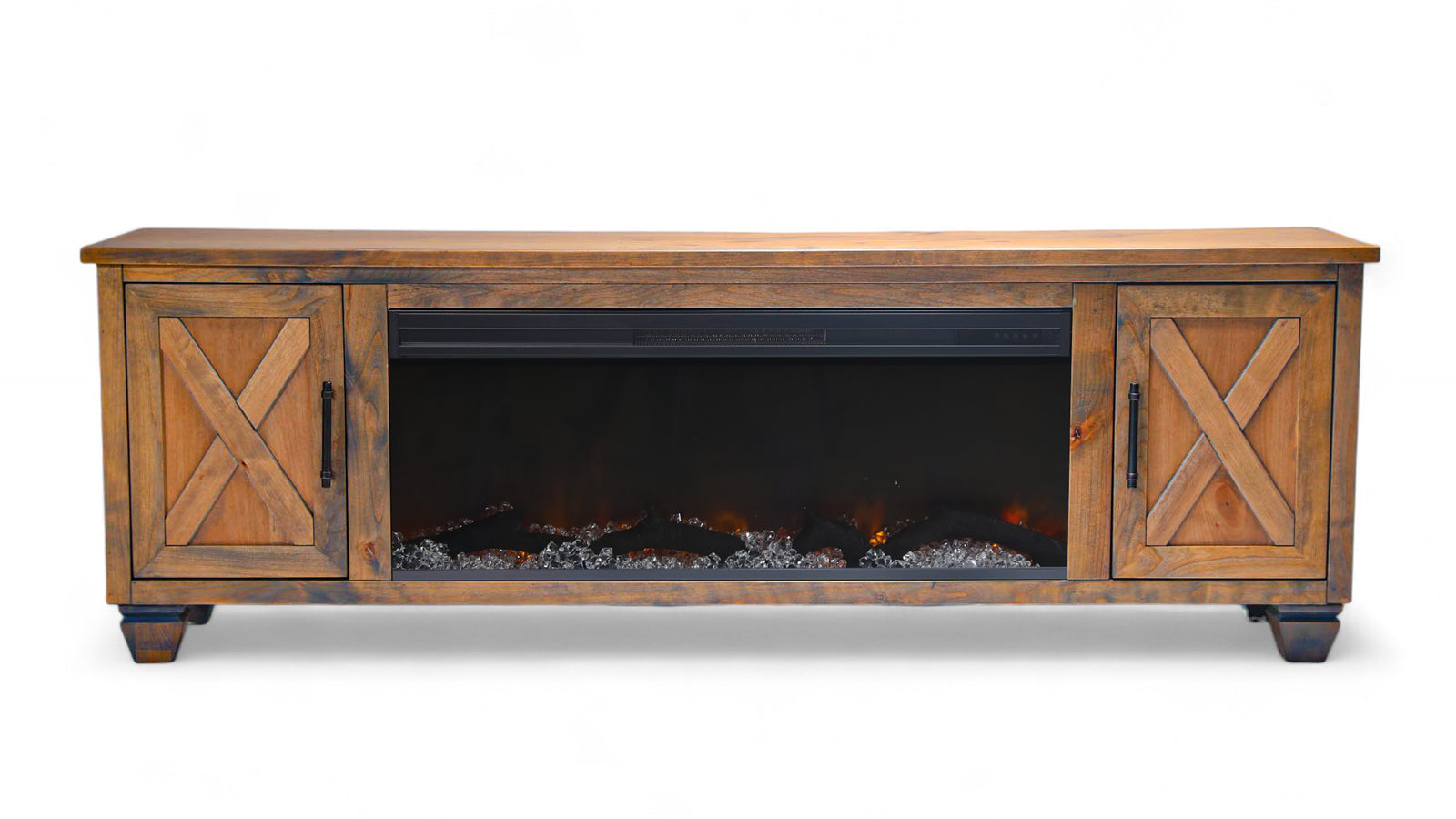 Barnwood Liberty 81” TV Console w/Fireplace
