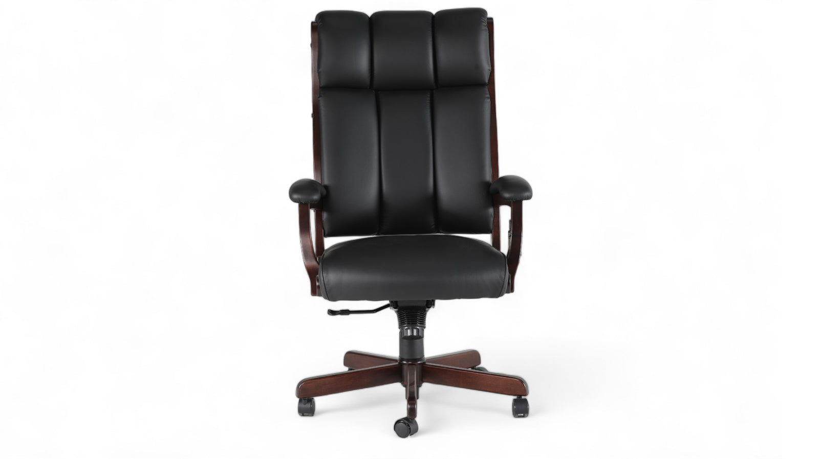 CLARK BLACK LEATHER OFFICE CHIAR