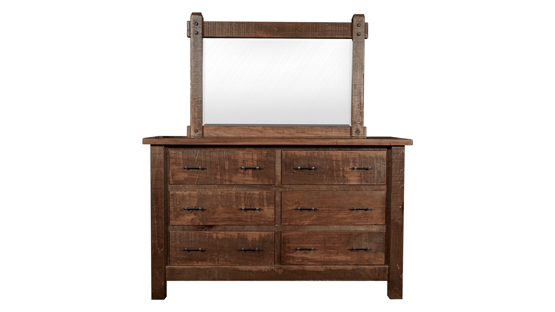 Conroe Ruff Sawn Dresser & Mirror