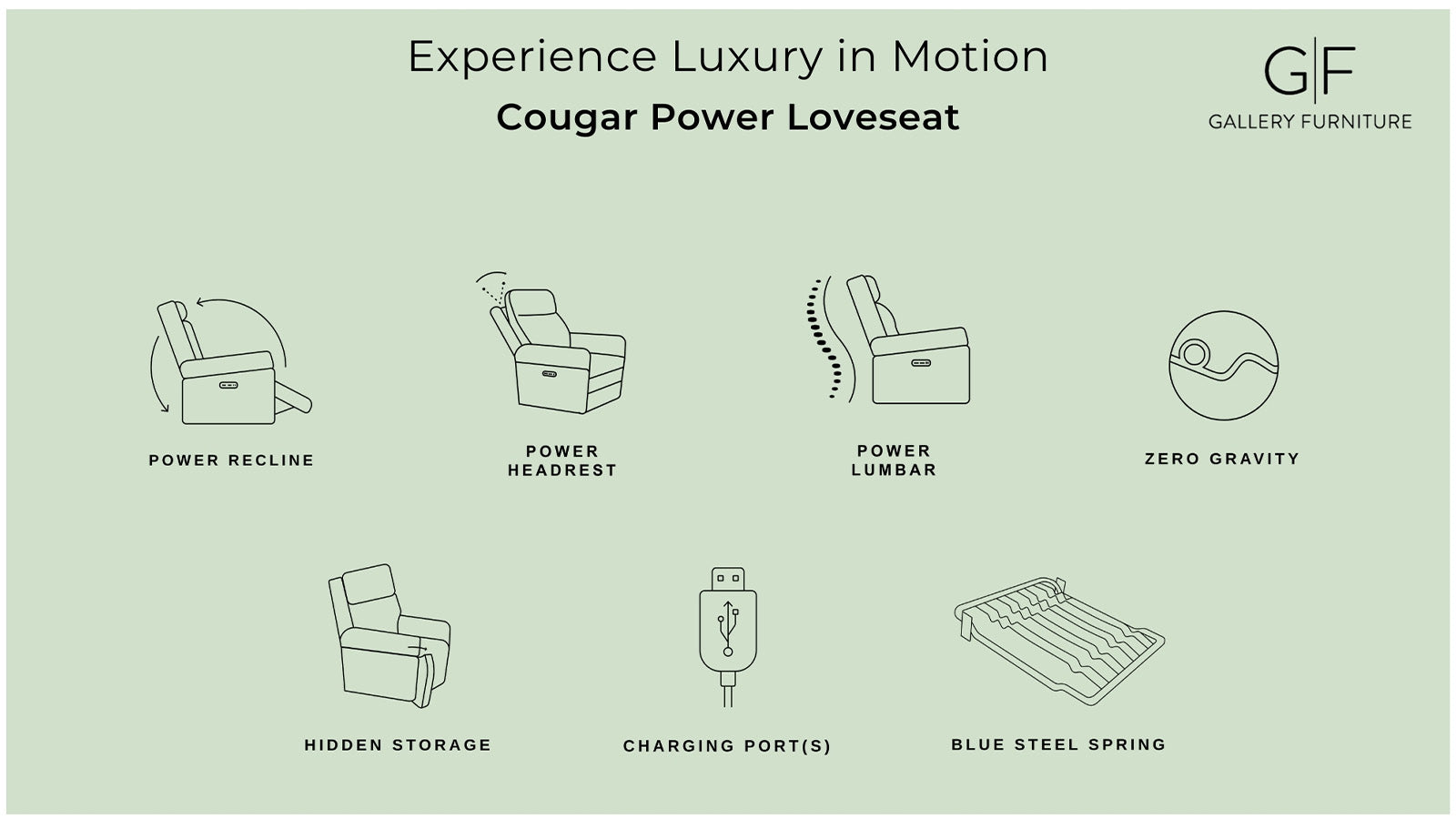 Cougar Cappuccino P3 Power Reclining Loveseat w/o Console 3 Cougar Cappuccino P3 Power Reclining Loveseat w/o Console