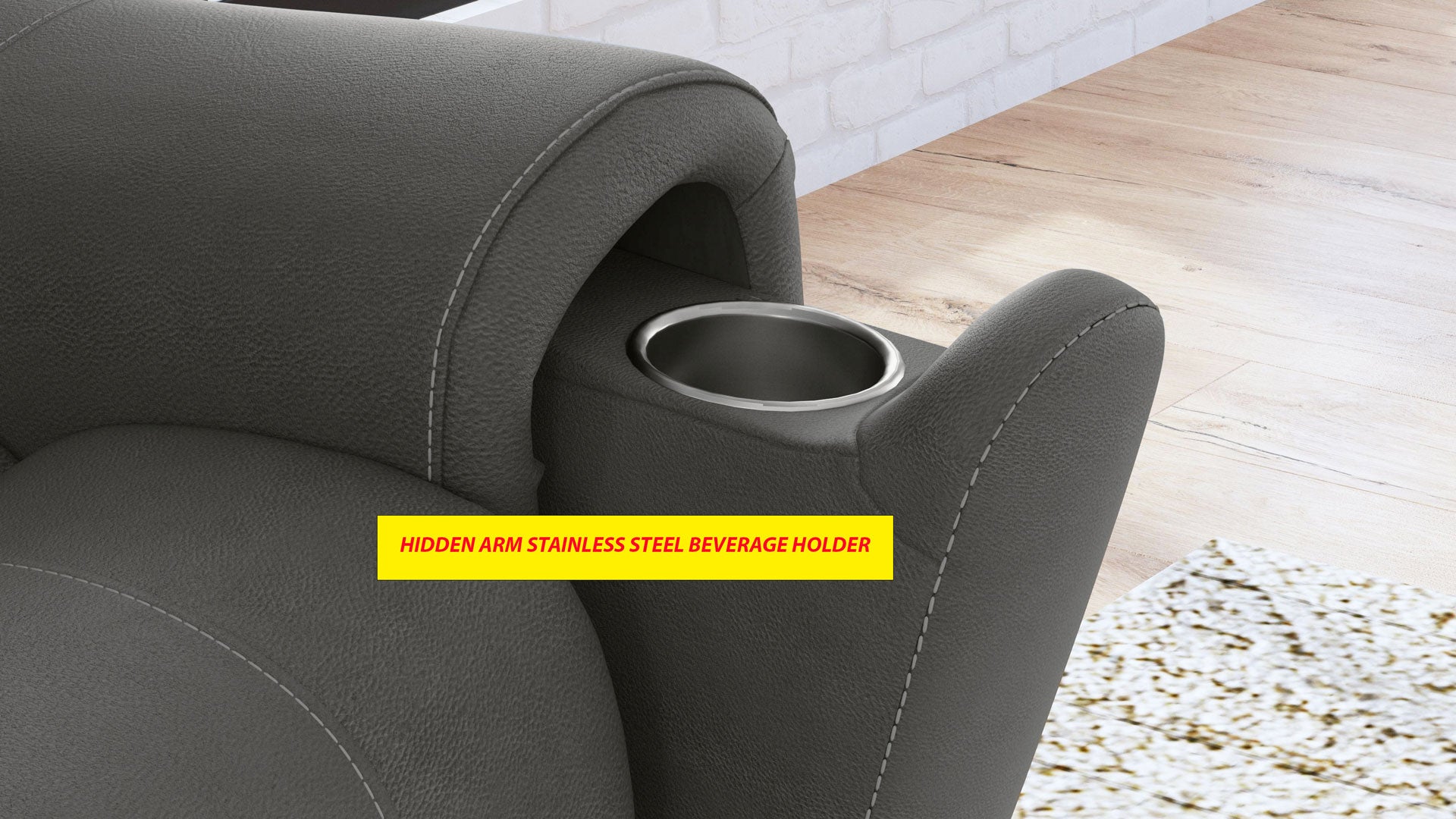 Cougar Dark Grey P3 Power Reclining Sofa 4 Cougar Dark Grey P3 Power Reclining Sofa