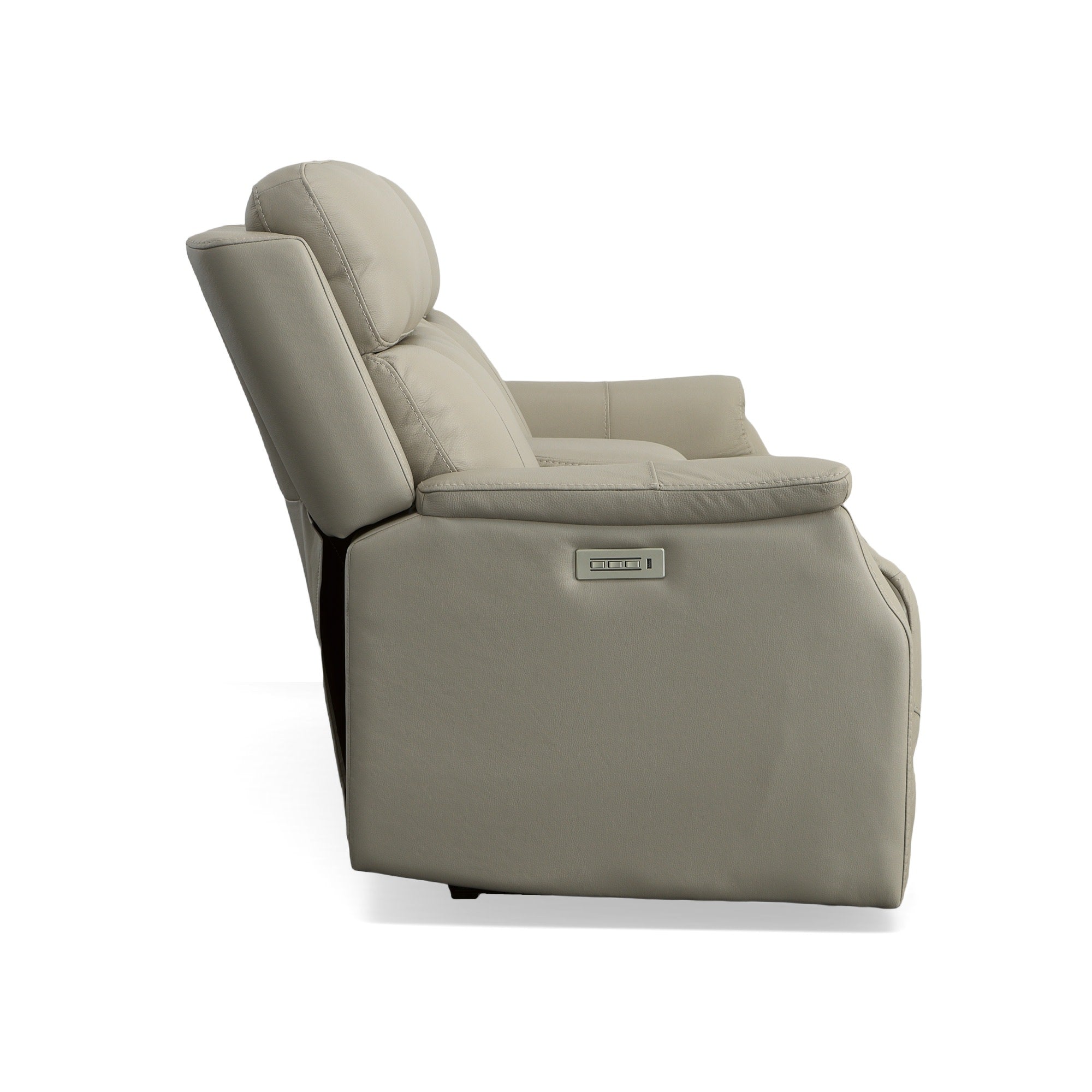 Easton Dove Leather Power Reclining Loveseat with Console, Power Headrests & Lumbar 4 Easton Dove Leather Power Reclining Loveseat with Console, Power Headrests & Lumbar