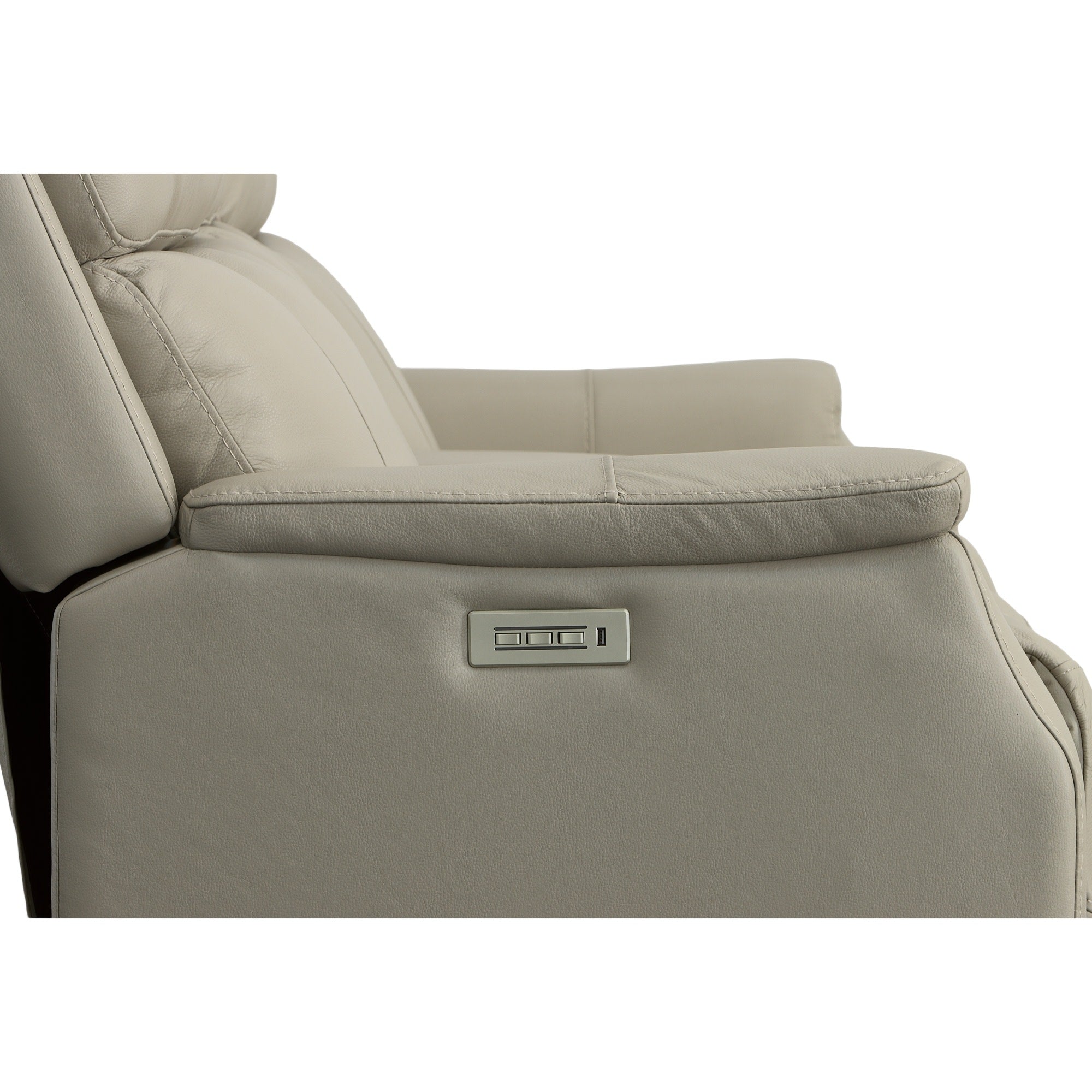 Easton Dove Leather Power Reclining Loveseat with Console, Power Headrests & Lumbar 6 Easton Dove Leather Power Reclining Loveseat with Console, Power Headrests & Lumbar