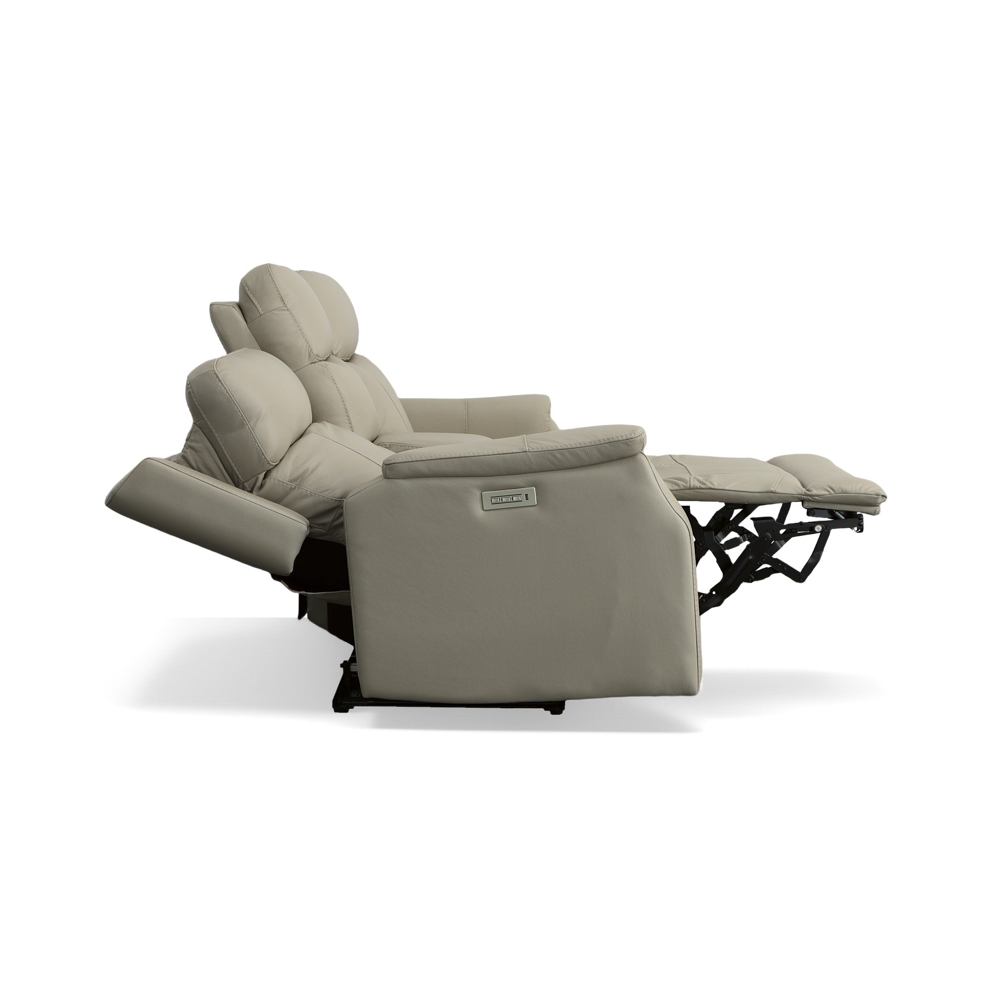 Easton Dove Leather Power Reclining Loveseat with Console, Power Headrests & Lumbar 8 Easton Dove Leather Power Reclining Loveseat with Console, Power Headrests & Lumbar
