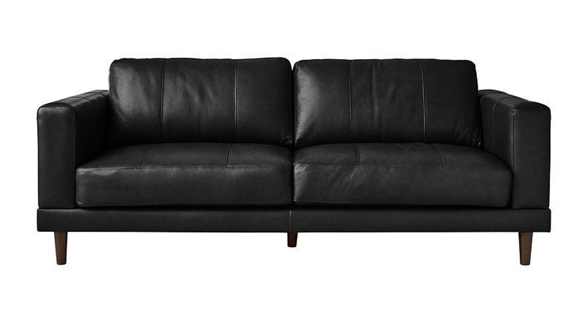 Fiero Black Leather Match Sofa