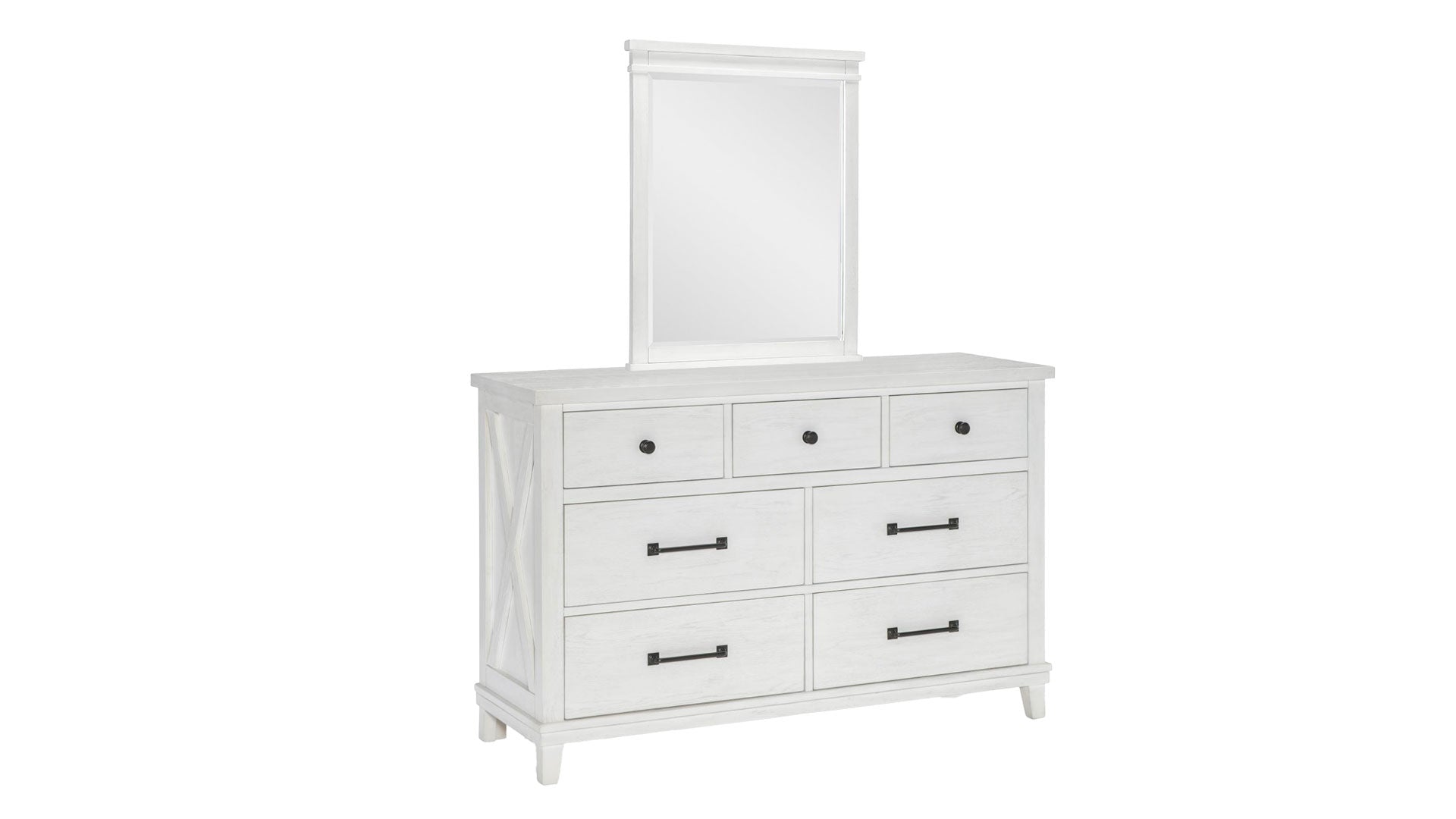 Flatiron White Dresser/Mirror