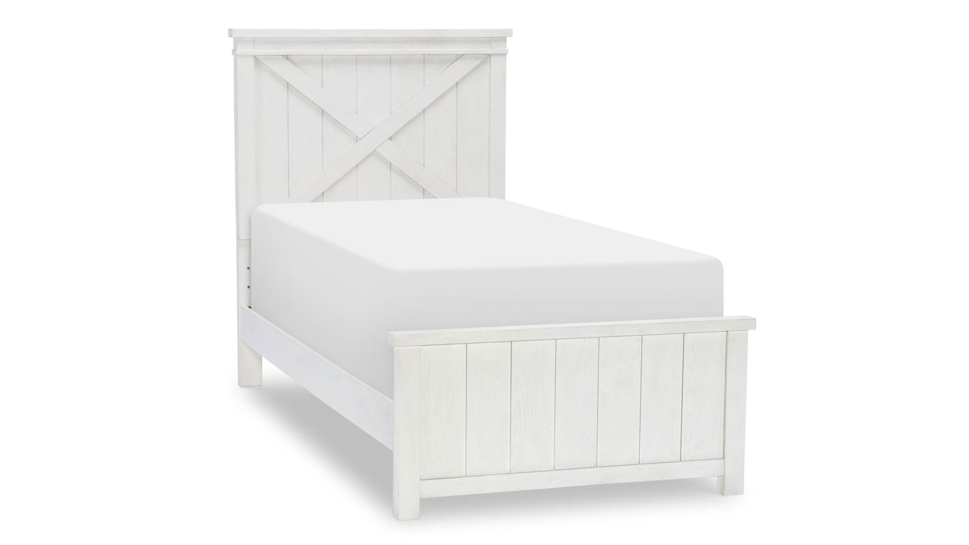 Flatiron White Twin Bed