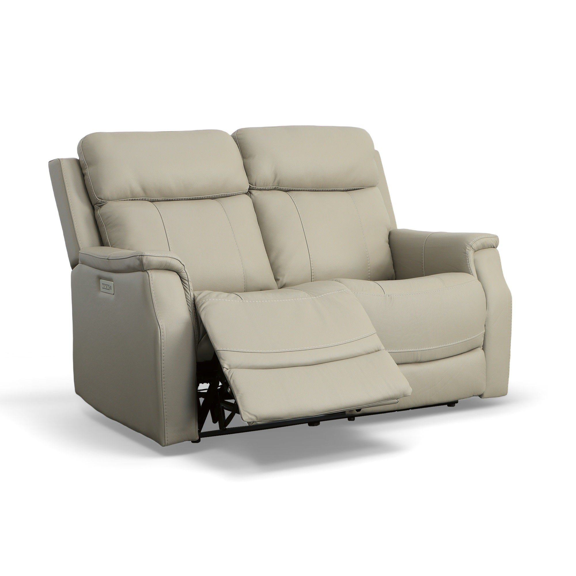 Easton Dove Leather Power Reclining Loveseat with Power Headrests & Lumbar 5 Easton Dove Leather Power Reclining Loveseat with Power Headrests & Lumbar