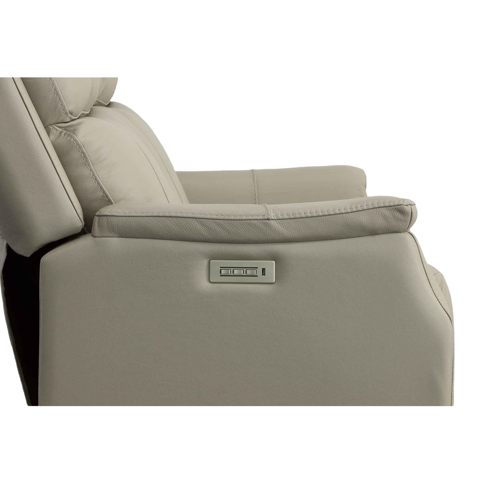 Easton Dove Leather Power Reclining Loveseat with Power Headrests & Lumbar 6 Easton Dove Leather Power Reclining Loveseat with Power Headrests & Lumbar