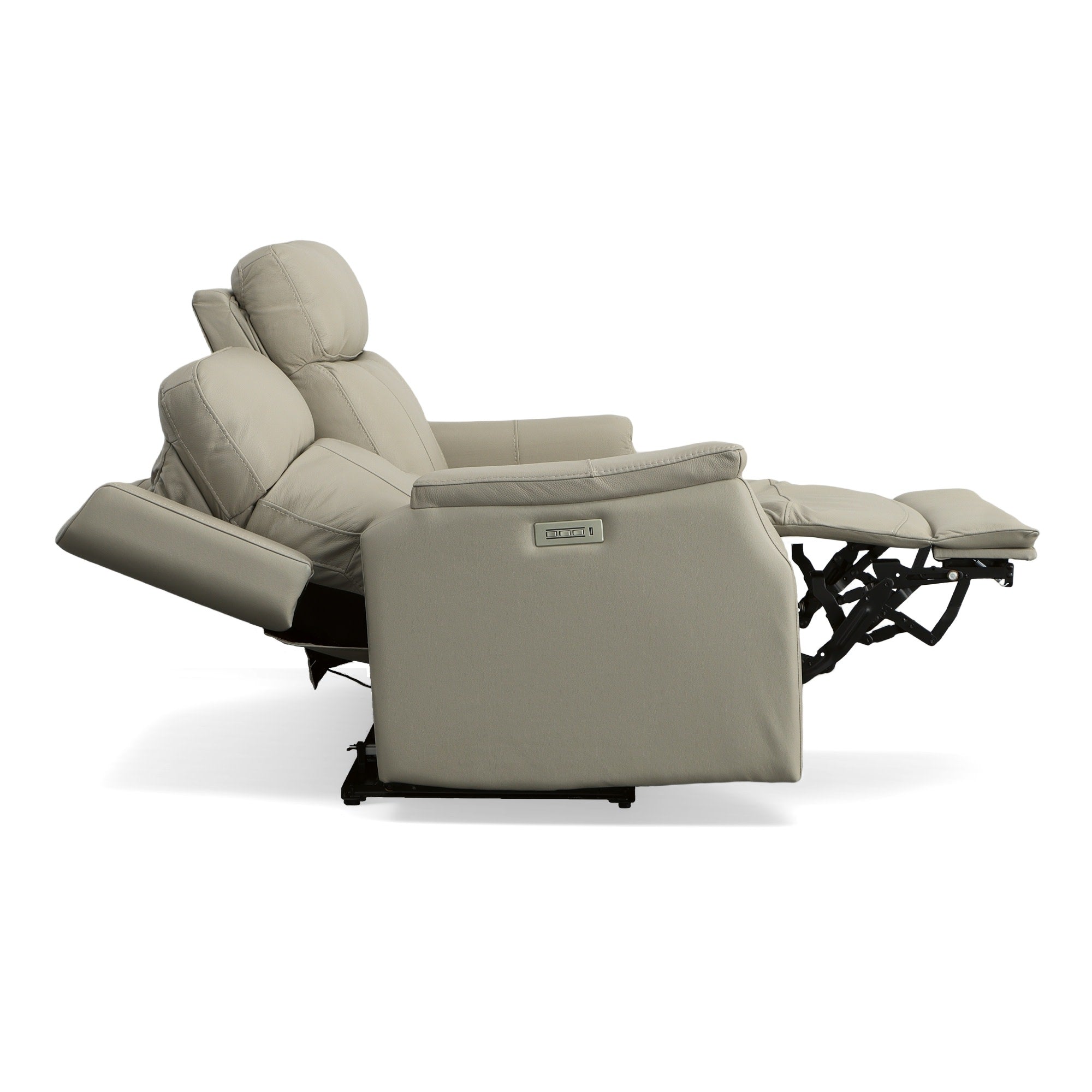 Easton Dove Leather Power Reclining Loveseat with Power Headrests & Lumbar 7 Easton Dove Leather Power Reclining Loveseat with Power Headrests & Lumbar