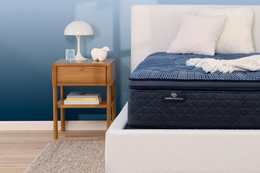 Full Size Serta Perfect Sleeper Cobalt Calm Plush Pillowtop Mattress