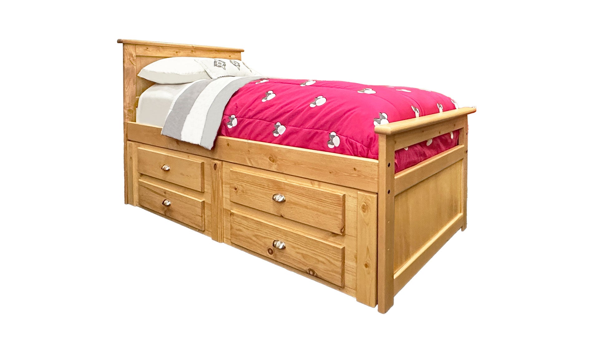 Full Size Turkey Creek Caramel w/4 Drawer Storage Bed Frame