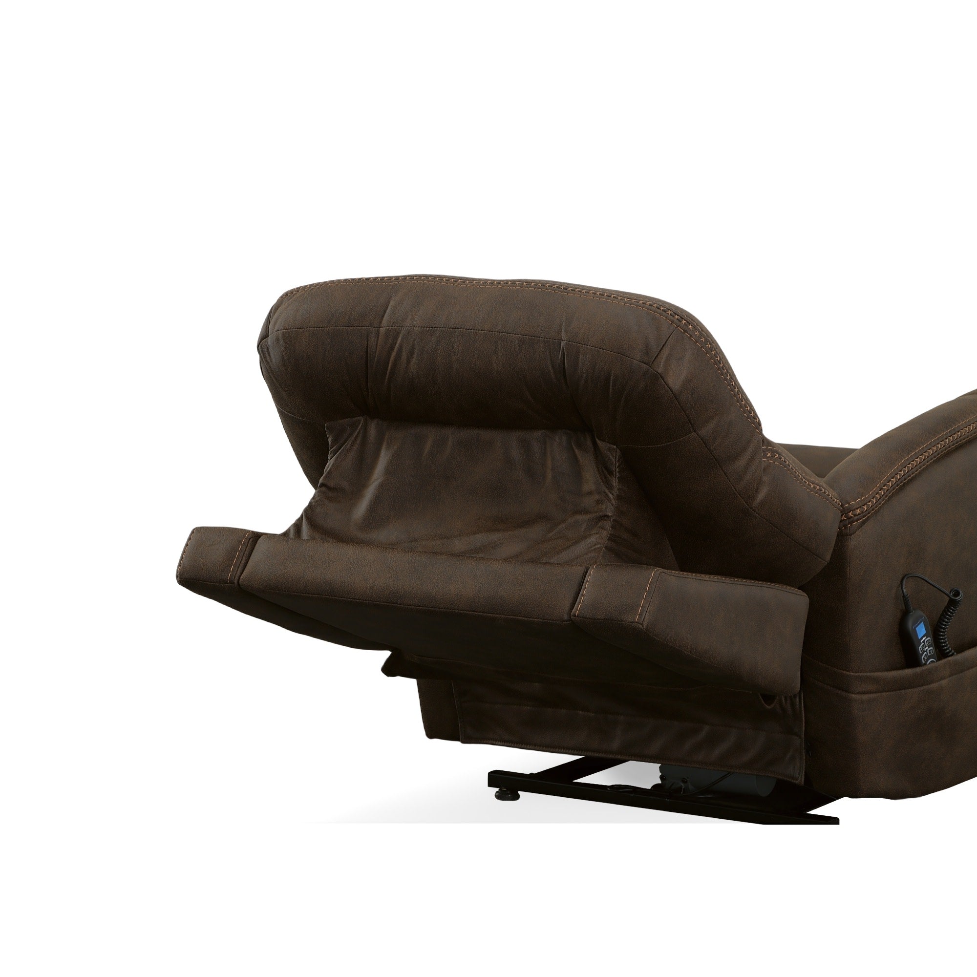 Atlas Walnut Fabric Power Lift Recliner with Power Headrest & Lumbar 12 Atlas Walnut Fabric Power Lift Recliner with Power Headrest & Lumbar