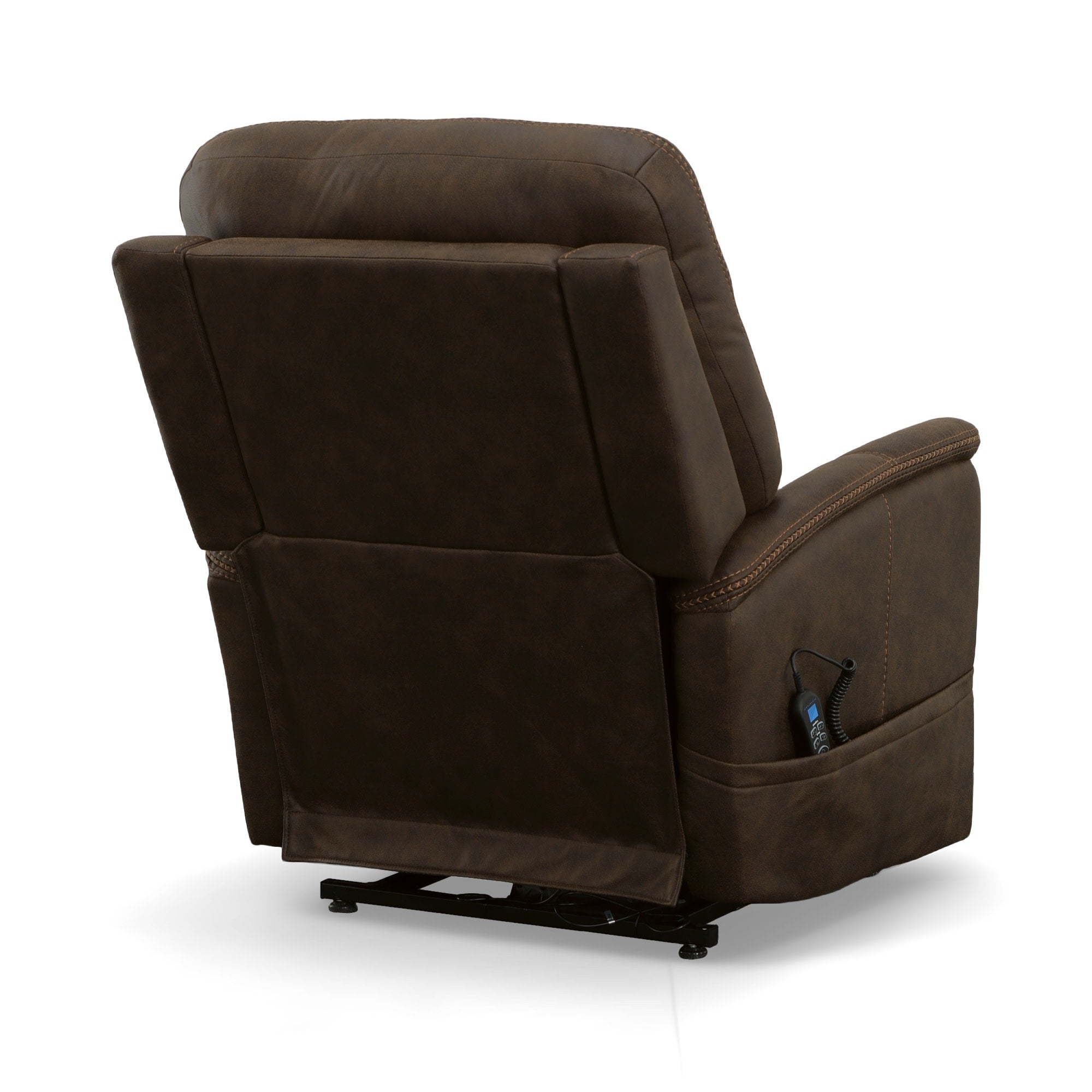 Atlas Walnut Fabric Power Lift Recliner with Power Headrest & Lumbar 15 Atlas Walnut Fabric Power Lift Recliner with Power Headrest & Lumbar