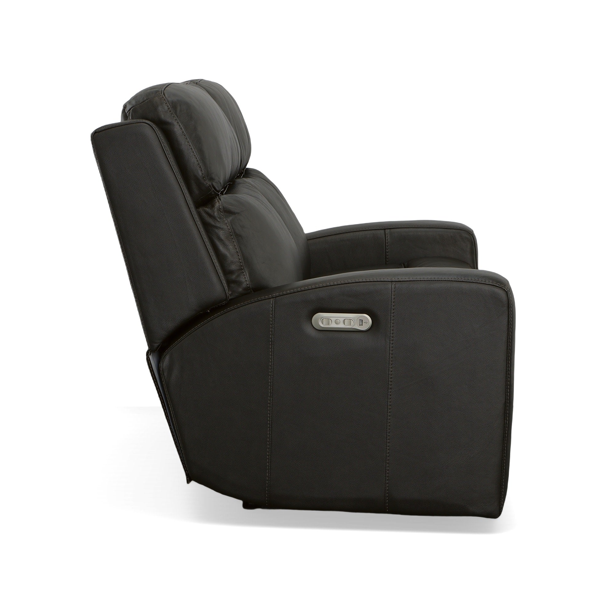 Cody Shadow Leather Power Reclining Loveseat with Power Headrests 4 Cody Shadow Leather Power Reclining Loveseat with Power Headrests