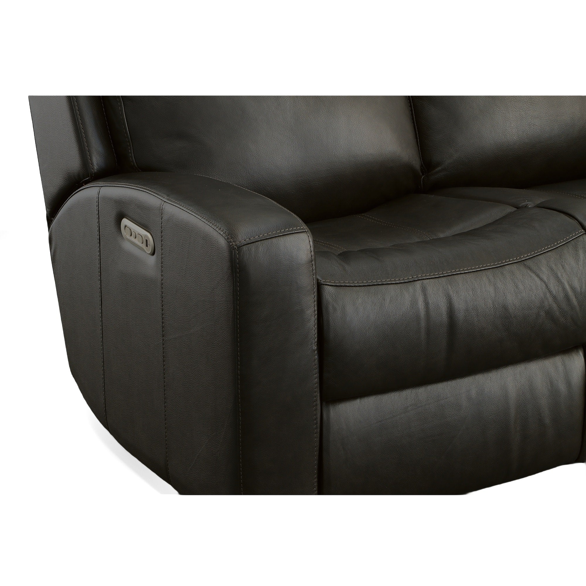 Cody Shadow Leather Power Reclining Loveseat with Power Headrests 7 Cody Shadow Leather Power Reclining Loveseat with Power Headrests