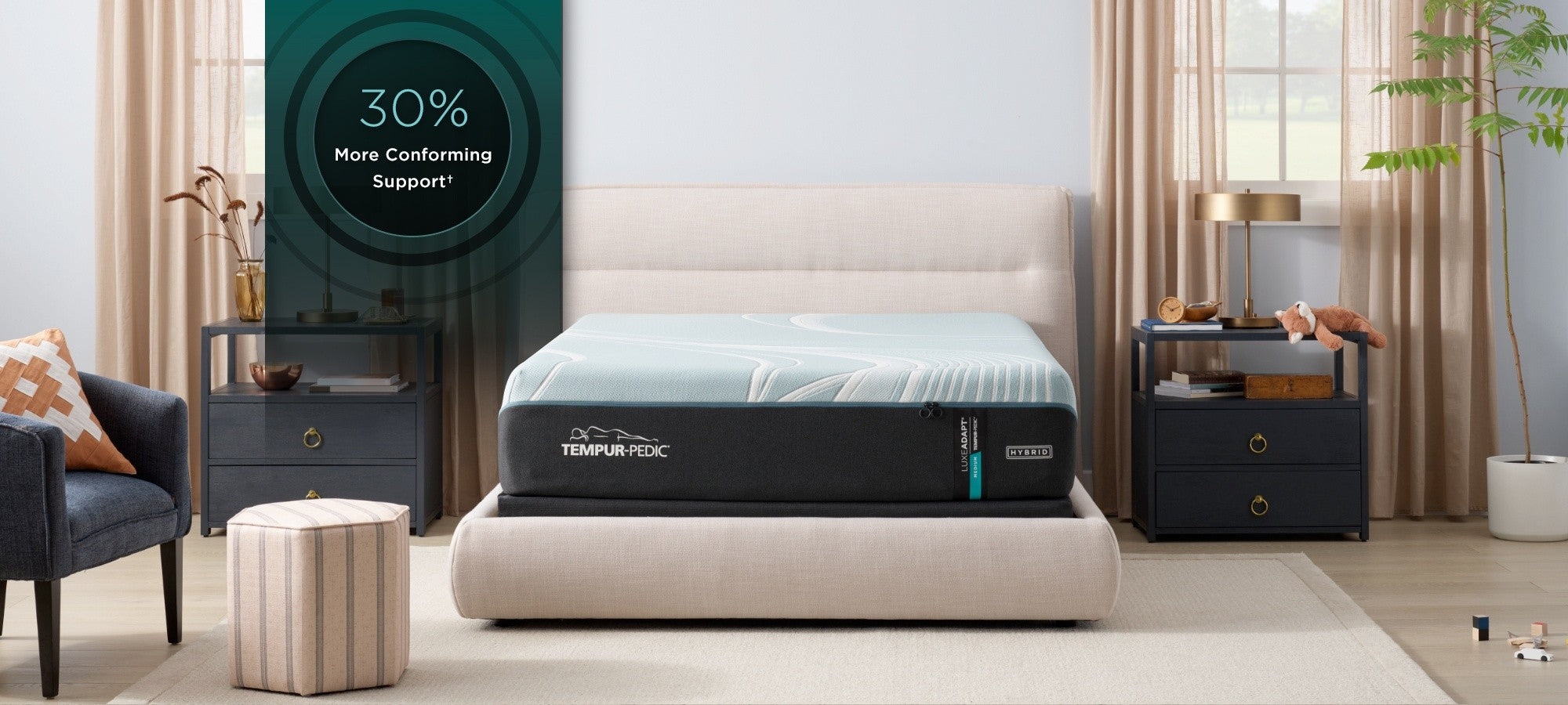 King Size Luxe Adapt 2.0 Medium Hybrid Mattress - Tempur-Pedic