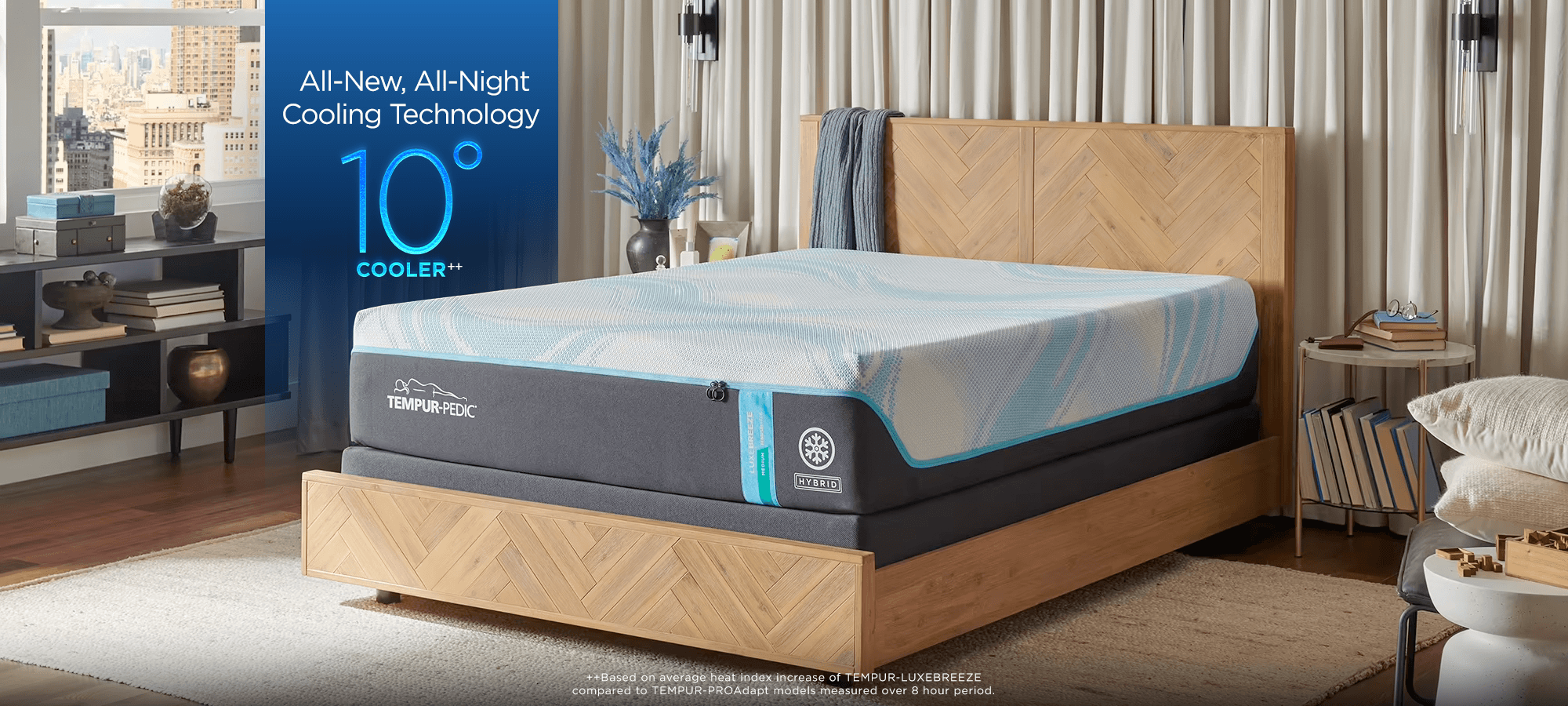 King Size Luxe Breeze 2.0 Medium Hybrid Mattress – Tempur-Pedic