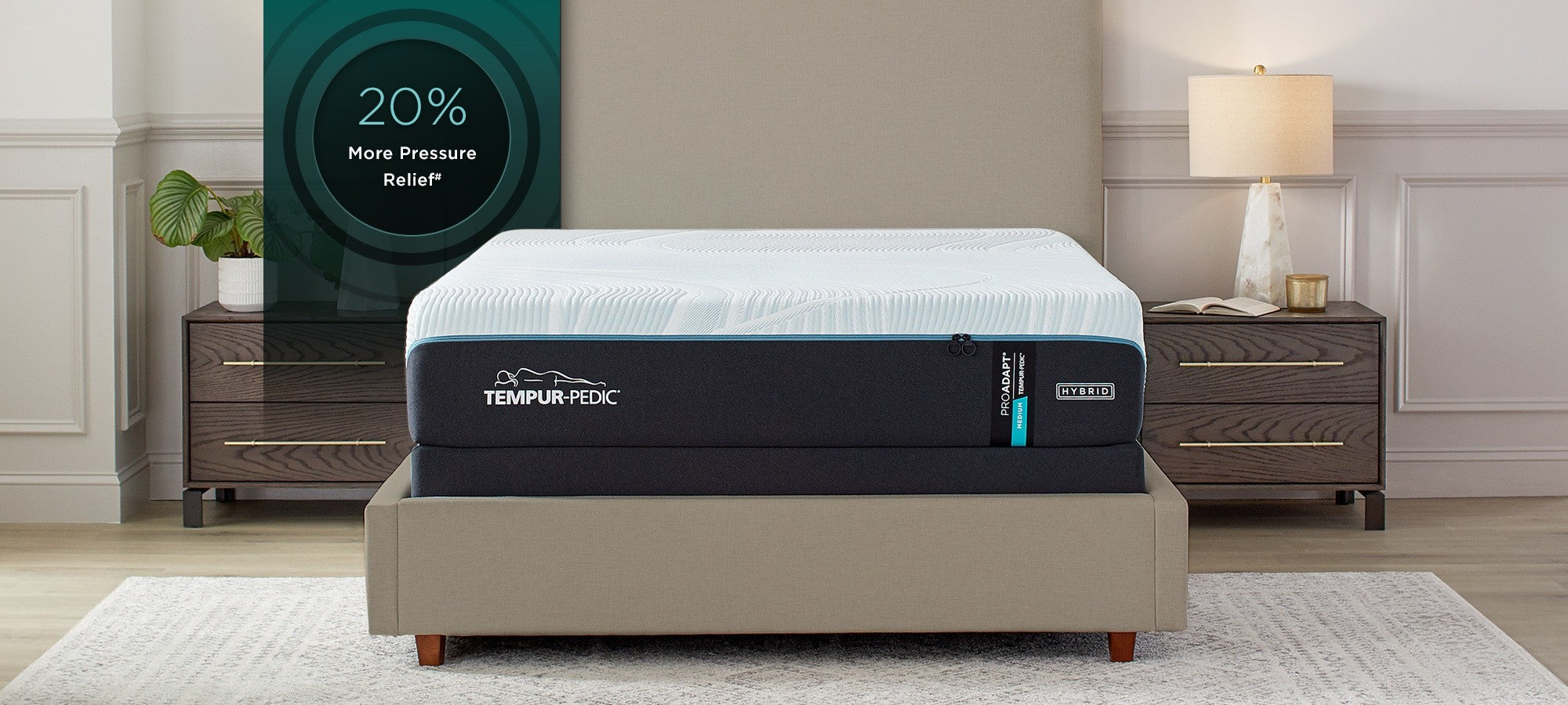 King Size Pro Adapt 2.0 Medium Hybrid Mattress - Tempur-Pedic
